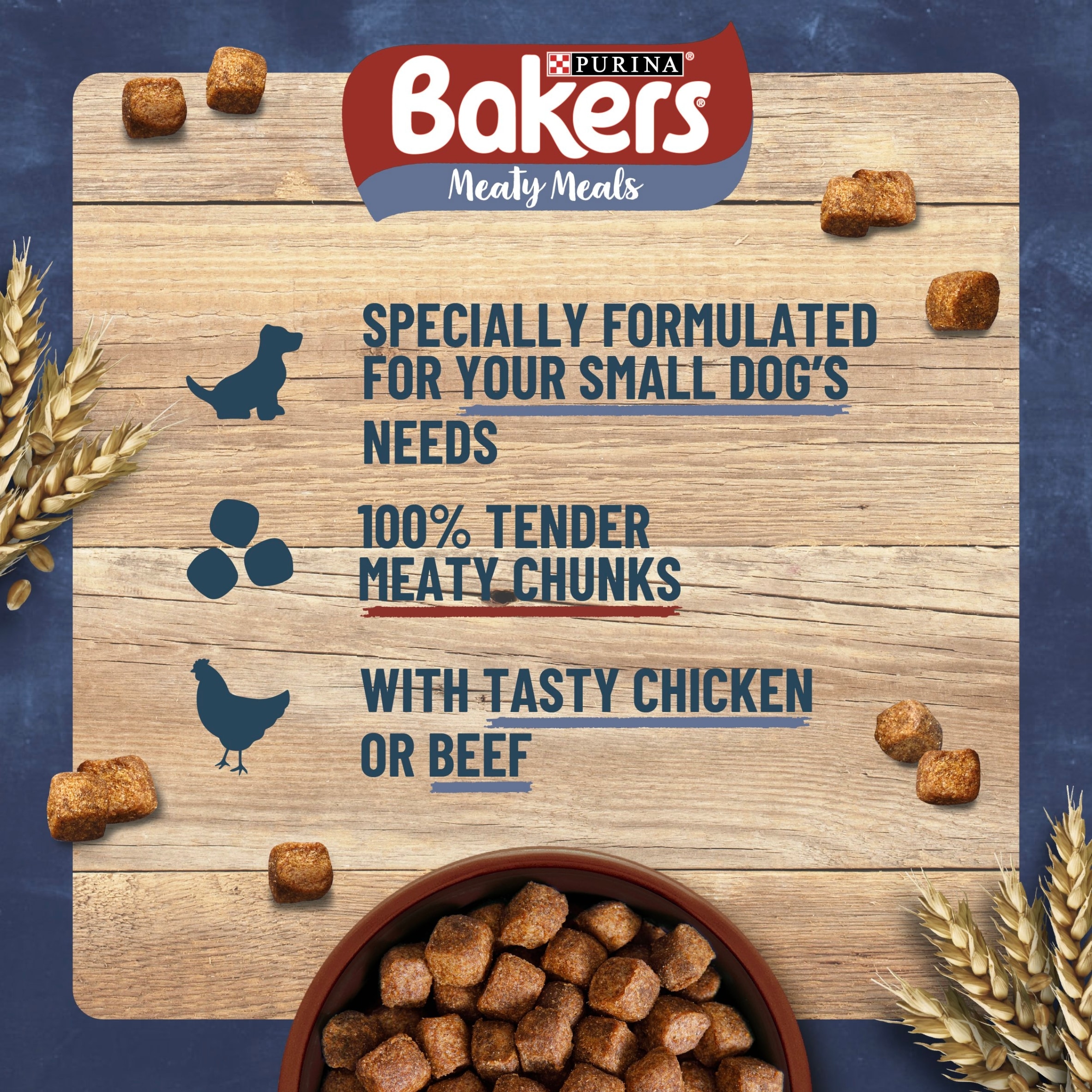 BAKERS Meaty Meals Small Dog Beef Dry Dog Food 1kg thumbnail 6