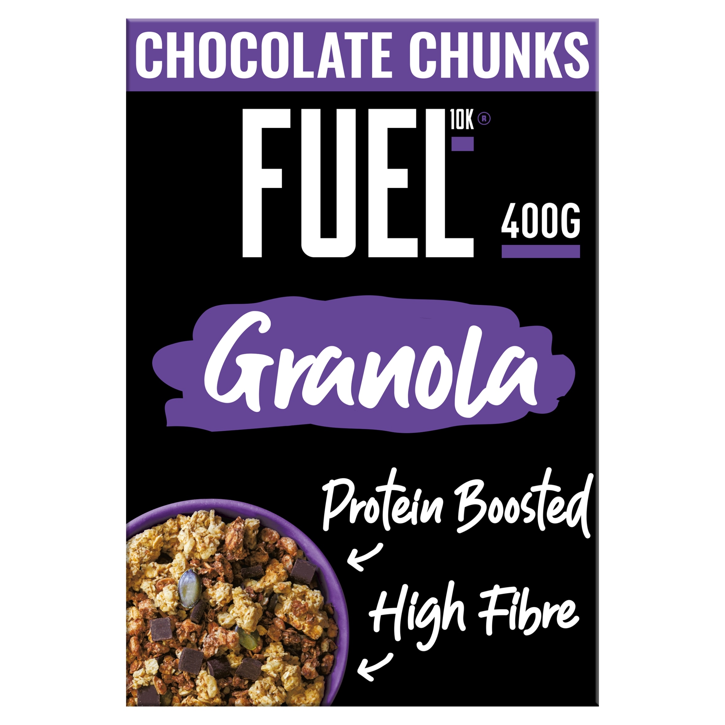 FUEL 10K Chocolate Chunks Protein Granola Breakfast Cereal