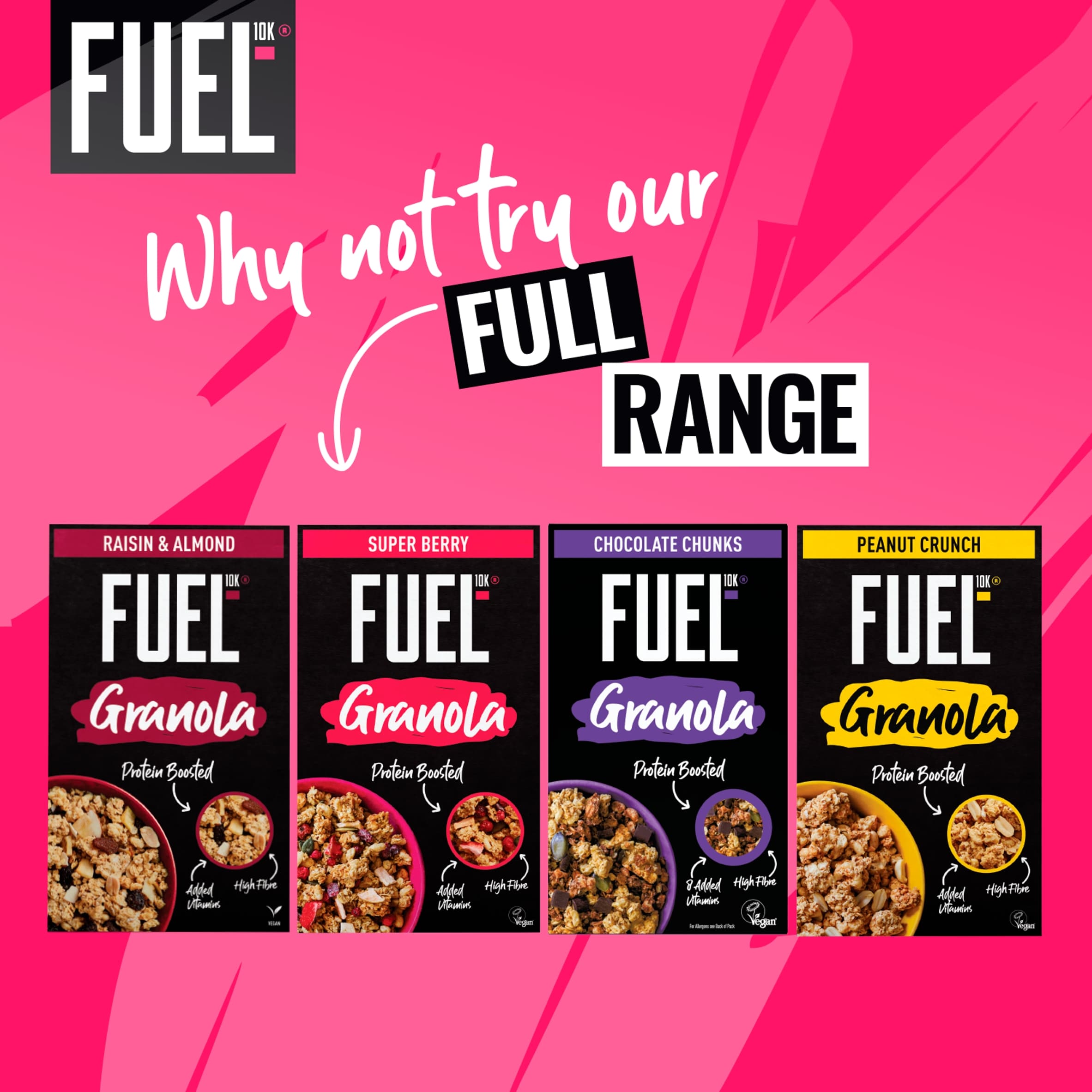 FUEL10K Super Berry Protein Granola Breakfast Cereal 400g thumbnail 4