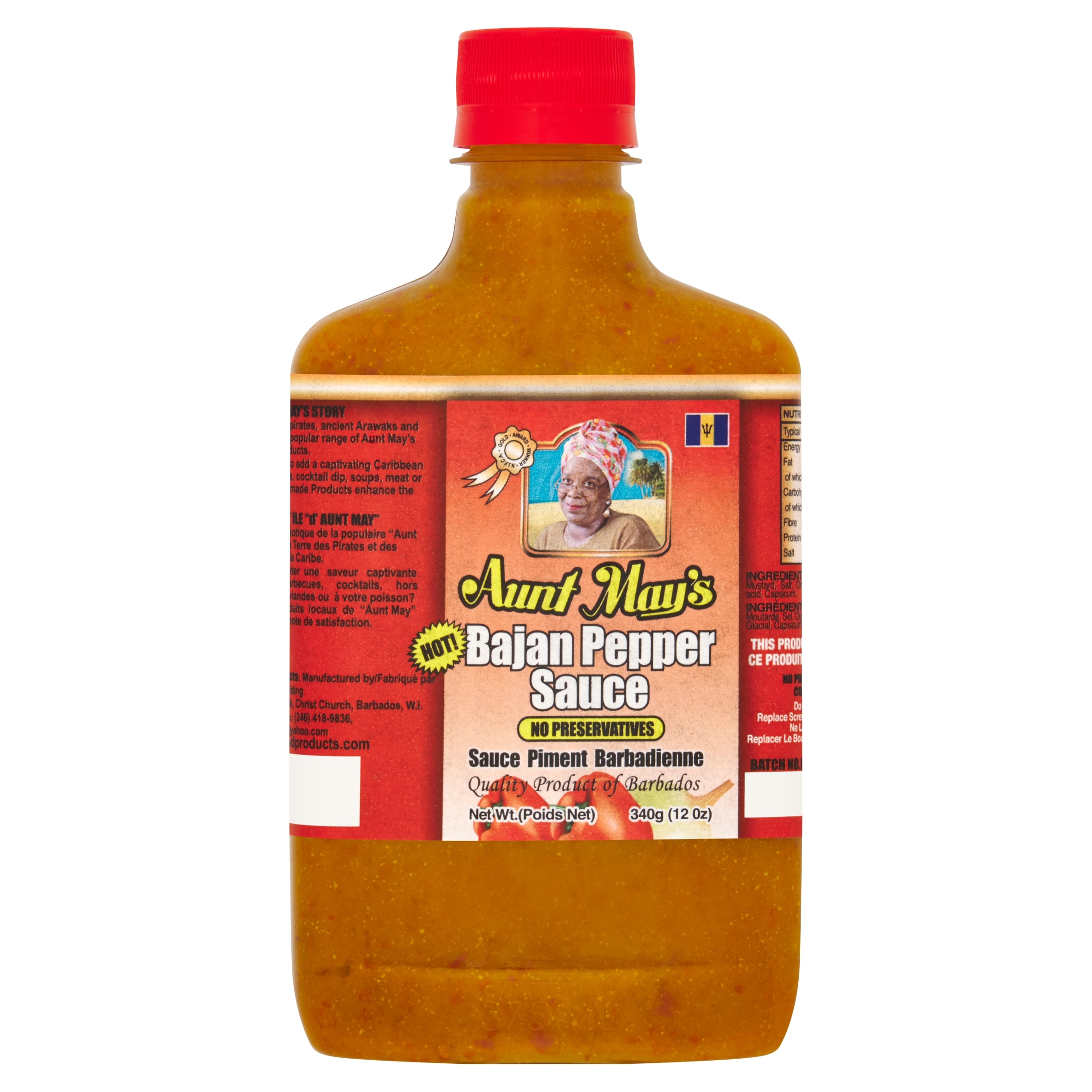 Aunt May's Bajan Pepper Sauce 340G