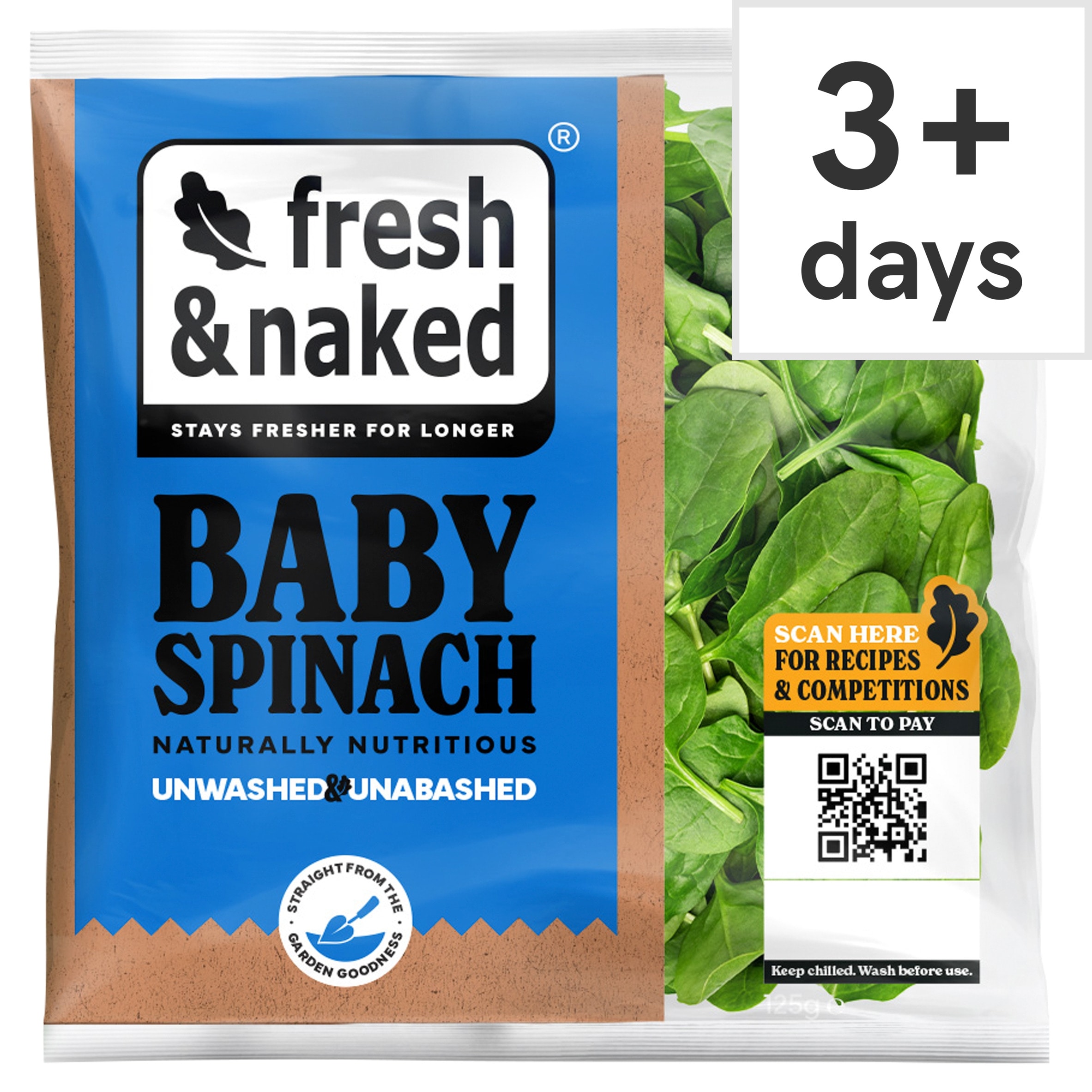 Fresh & Naked Spinach 125G
