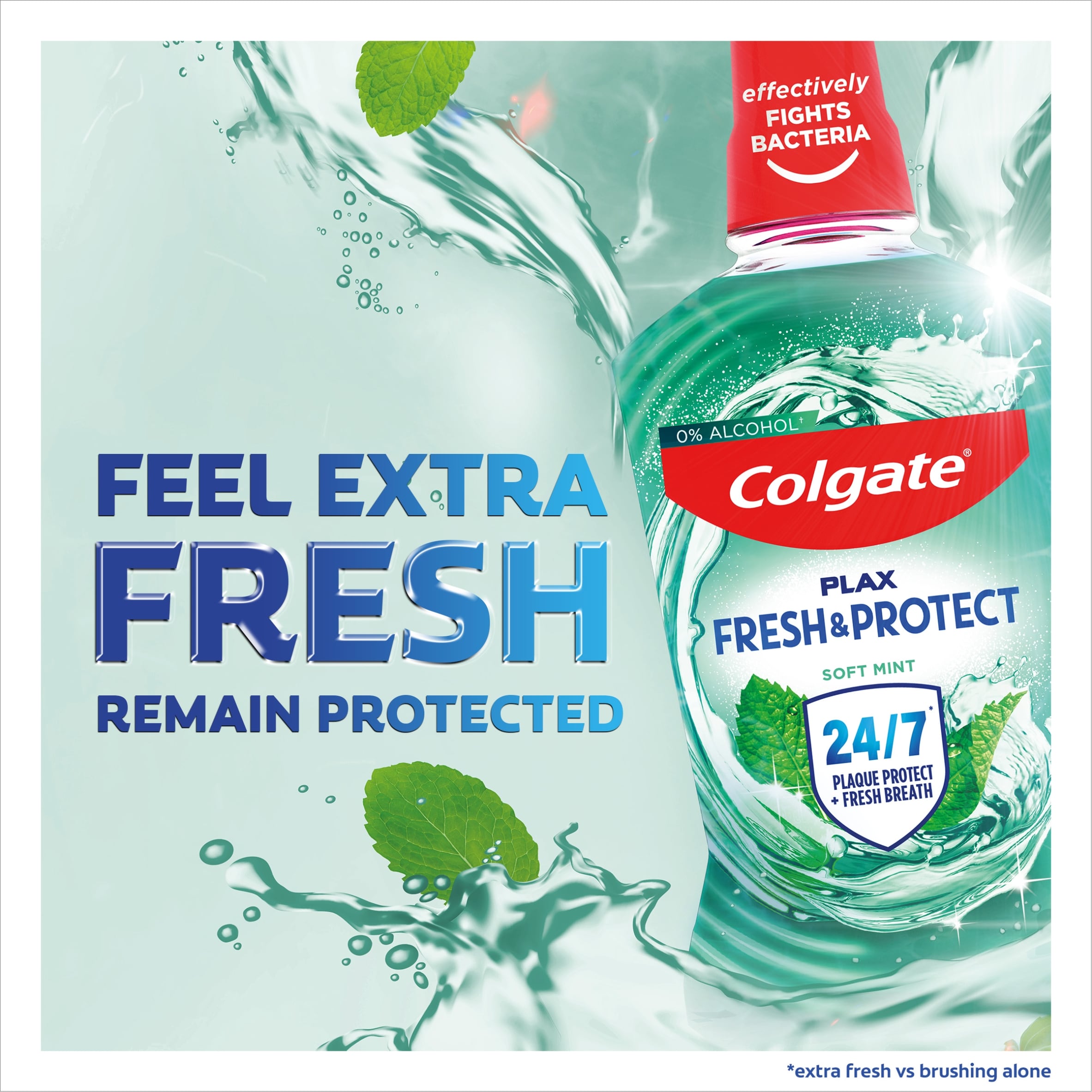 Colgate Plax Soft Mint Mouthwash Alcohol Free 500ml thumbnail 2