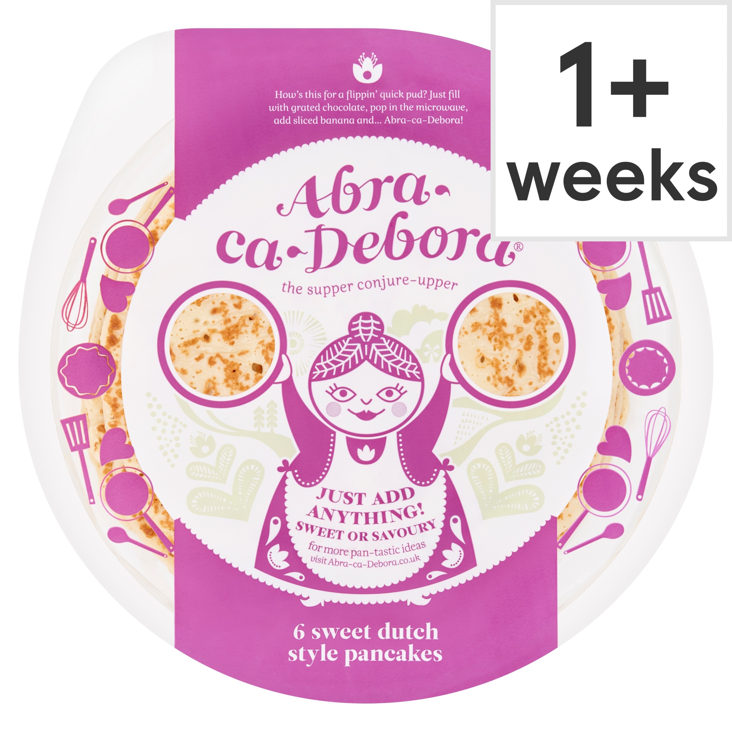 Abra Ca Debora Sweet Pancakes 6 Pack, 375 G