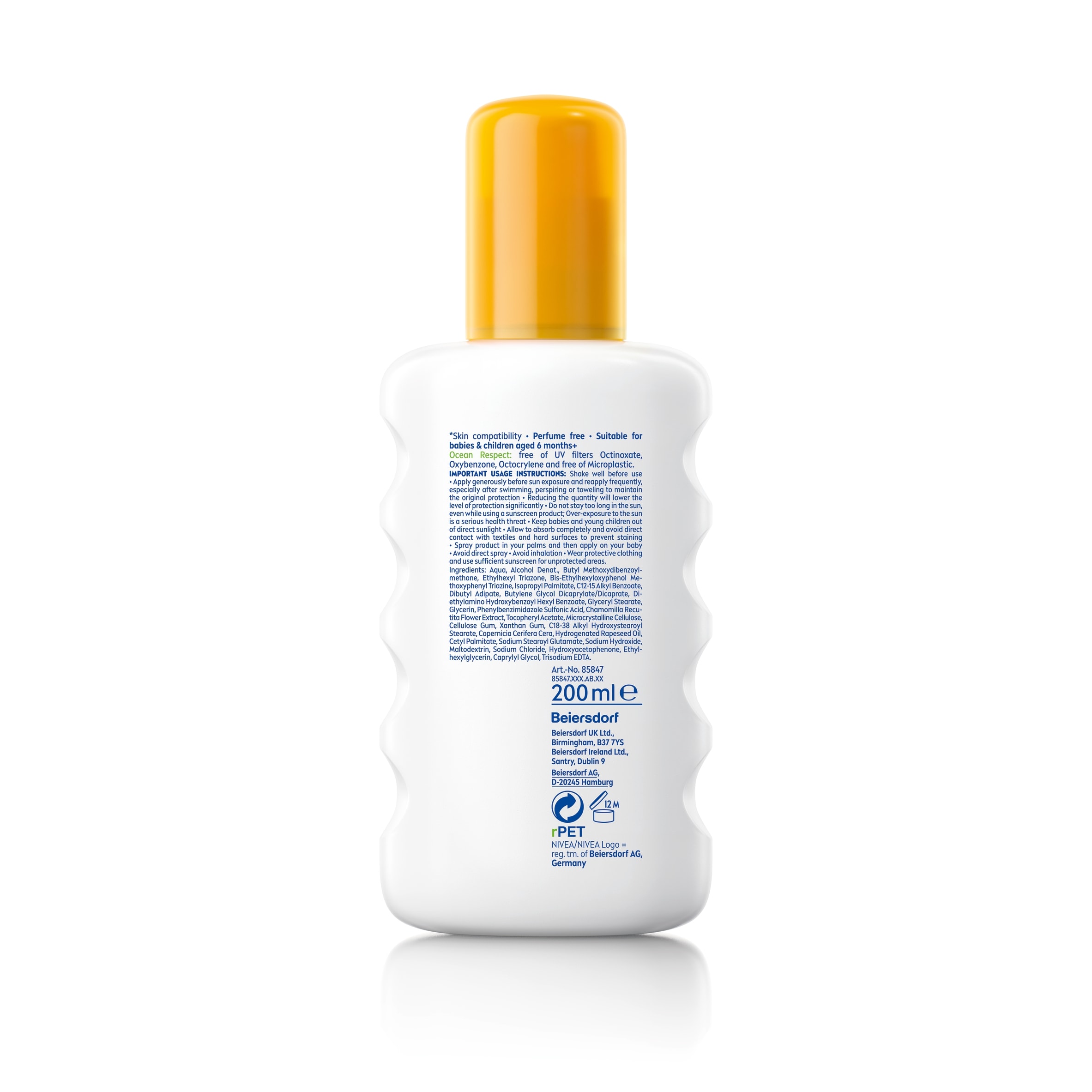 NIVEA SUN Kids Sensitive Sun Cream Spray SPF50+ 200ml thumbnail 3
