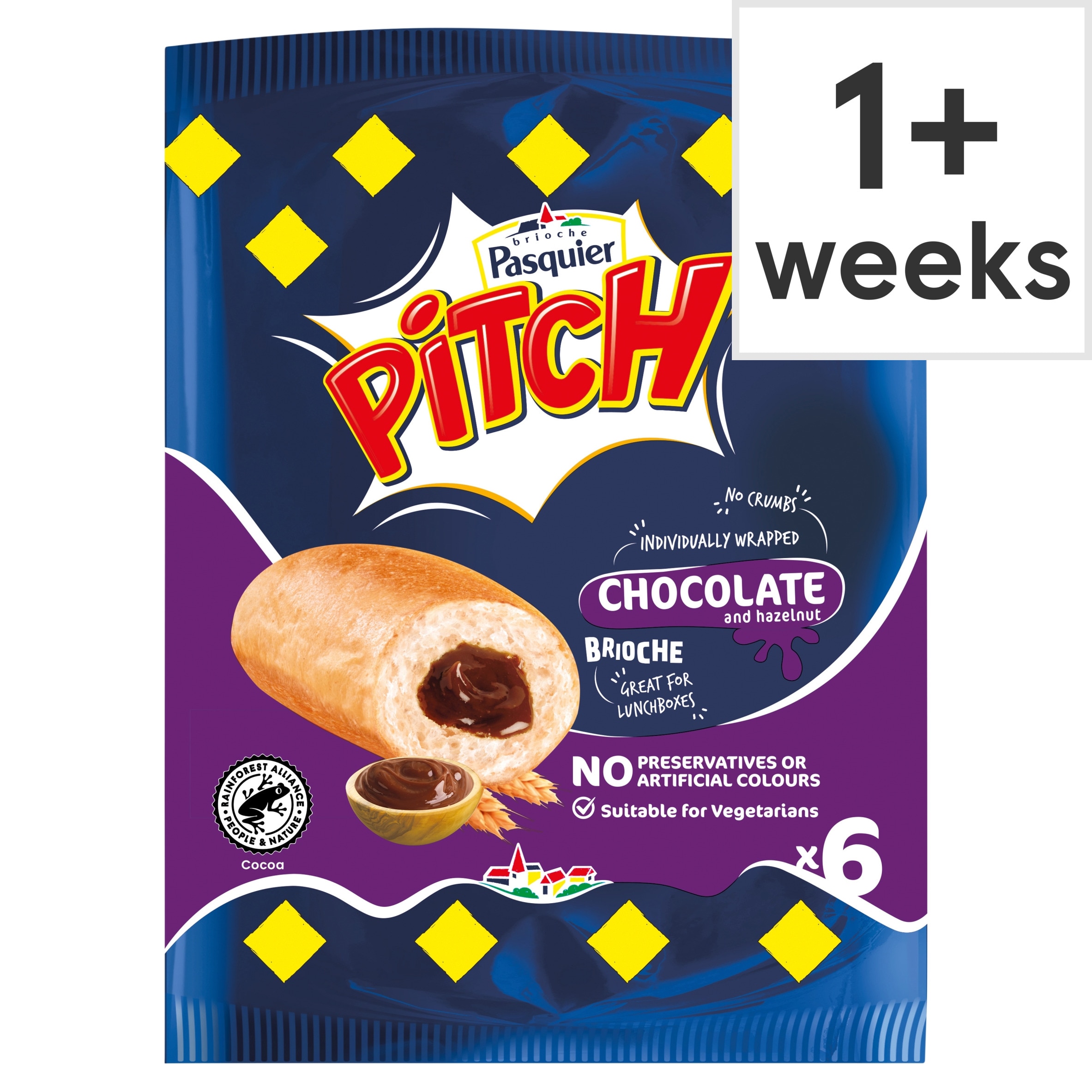 Brioche Pasquier Pitch hazelnut chocolate filled Brioche