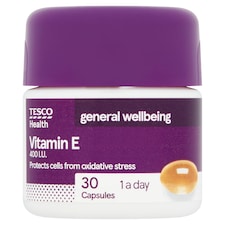 Tesco Health Vitamin E 400 I.U. Capsules 30s