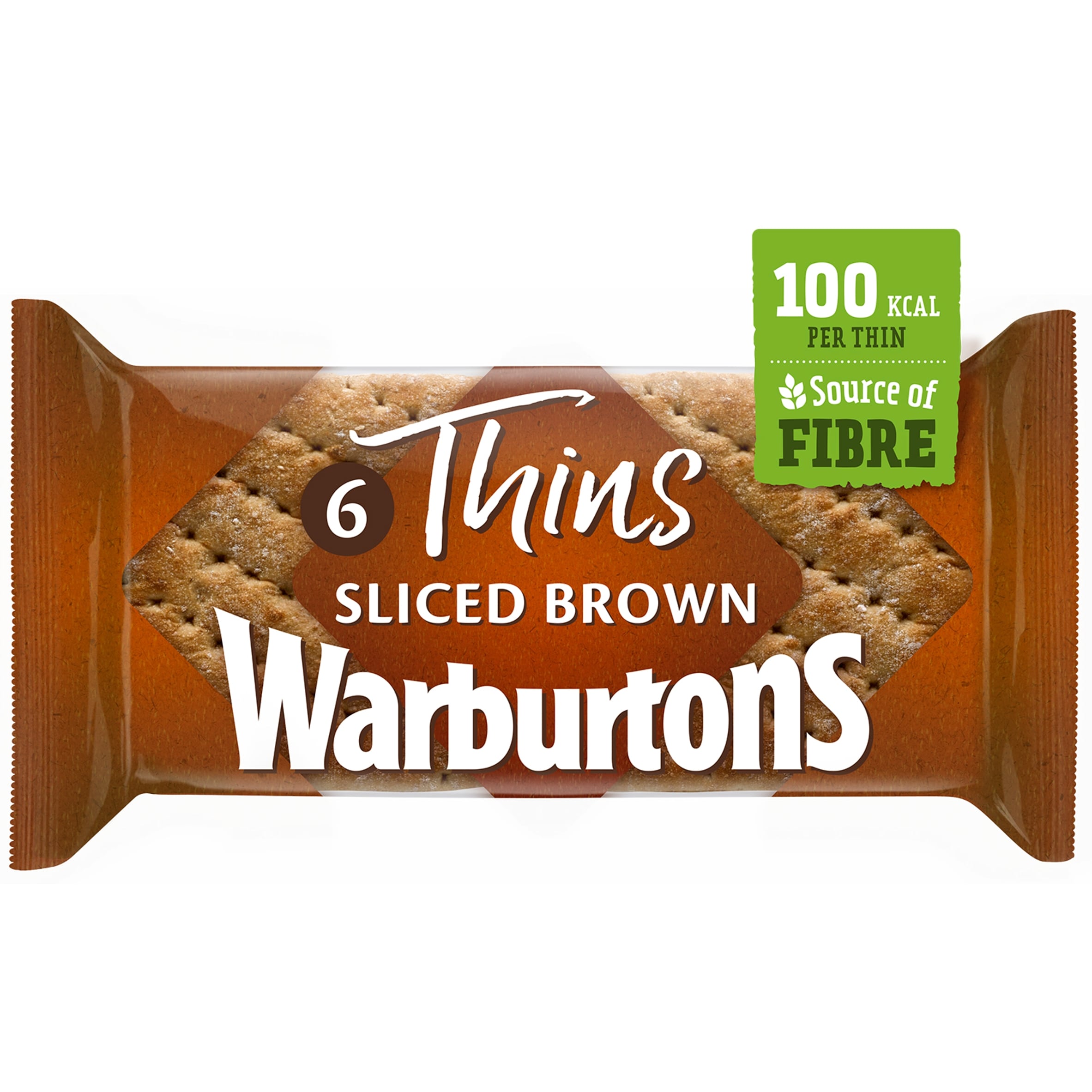 Warburtons Brown Sandwich Thins 6 Pack thumbnail 2