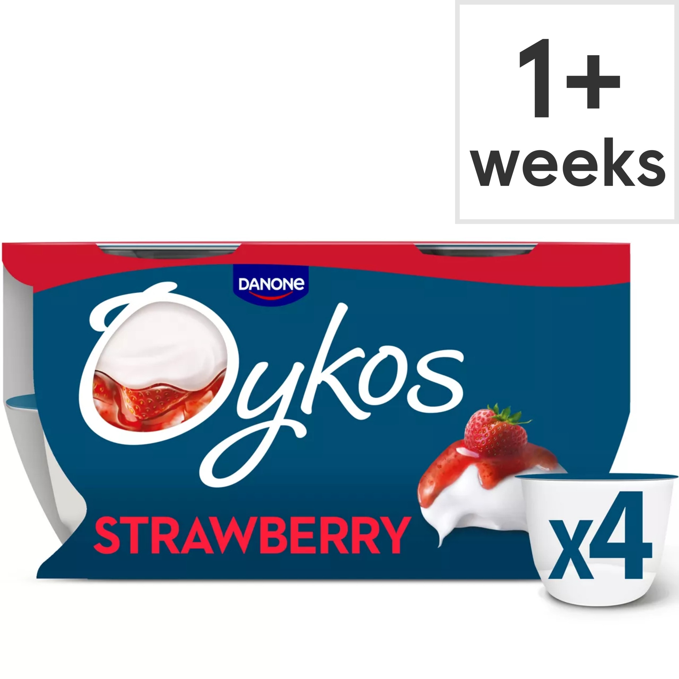 Oykos Strawberry Luxury Greek Style Yoghurt Dessert 4x110g