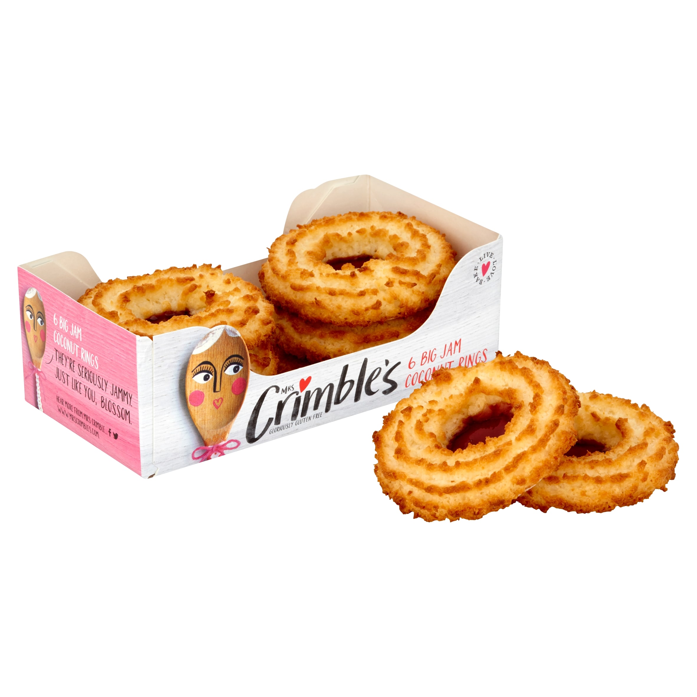 Mrs Crimble's Large Coconut Jam Rings 6 Pack thumbnail 2
