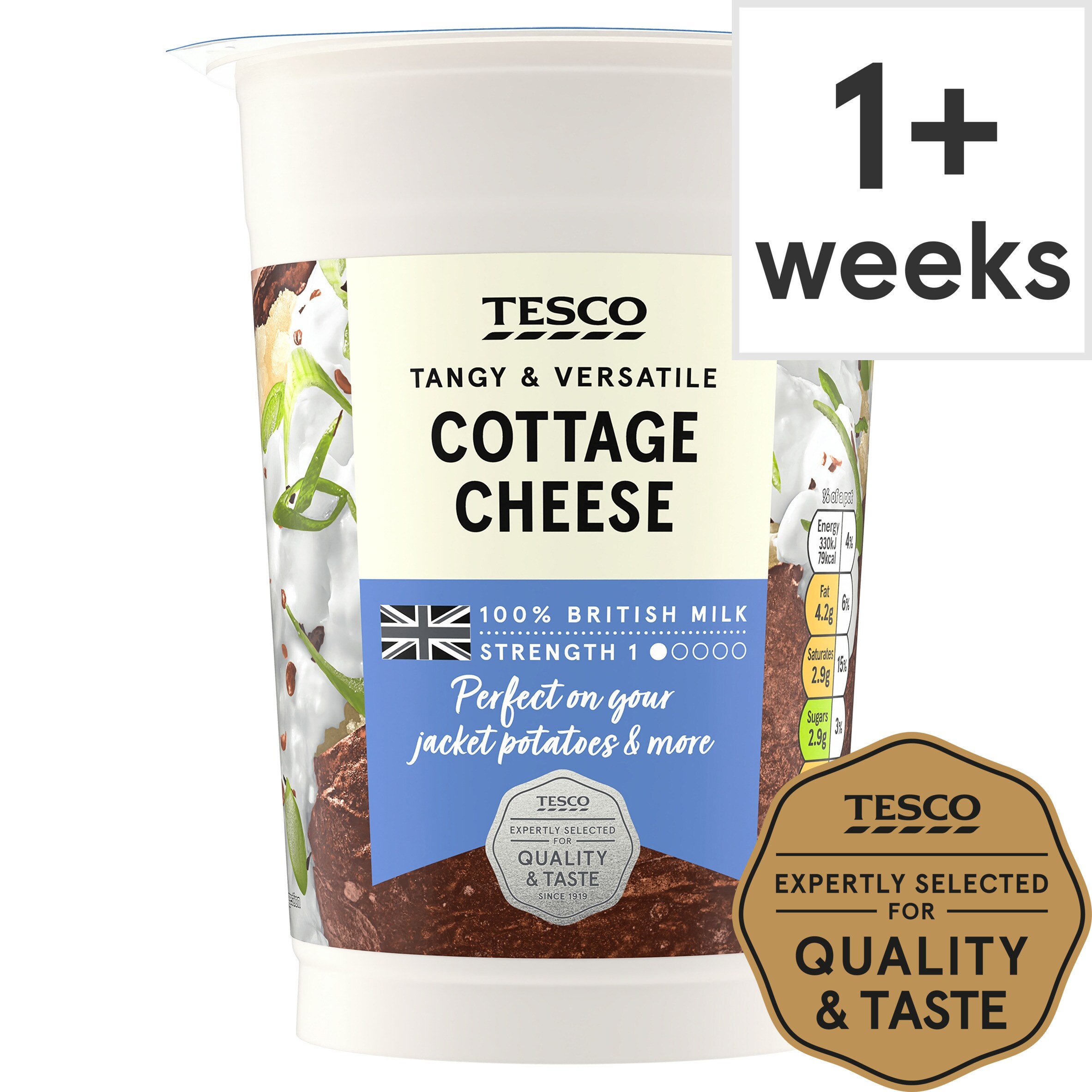 Tesco Natural Cottage Cheese 600G