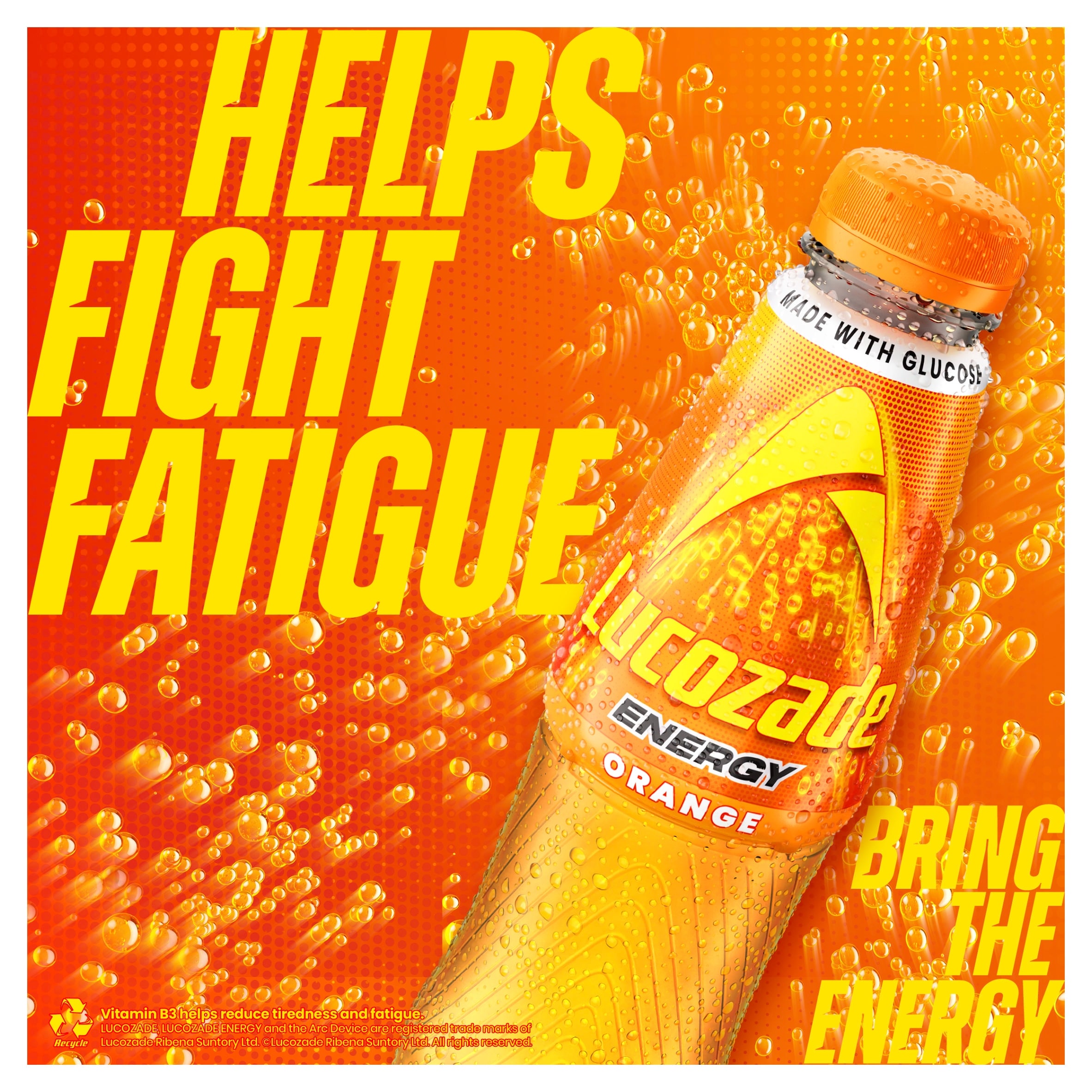 Lucozade Energy Drink Orange 4 x 380ml thumbnail 3