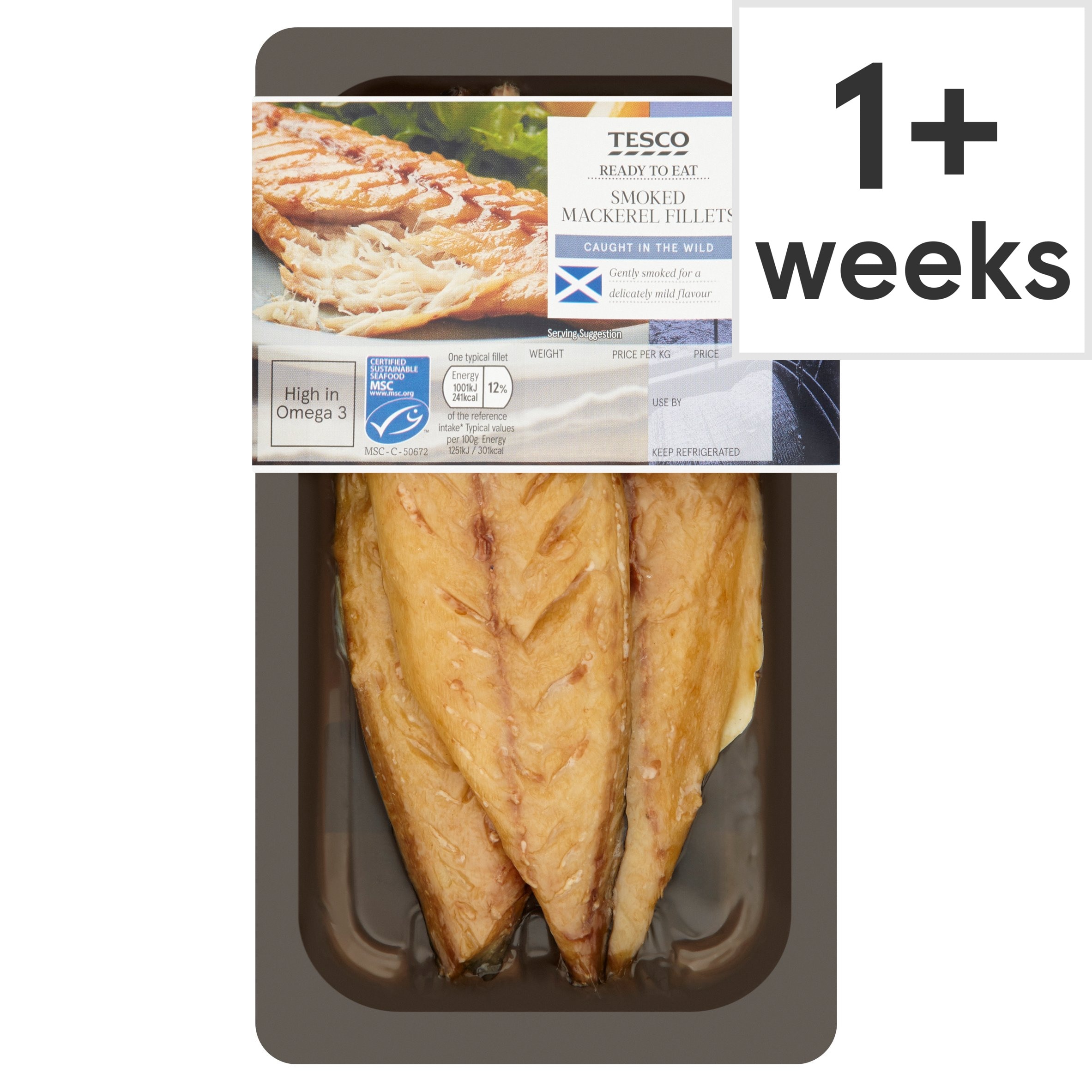 Tesco Smoked Mackerel Fillets 210G