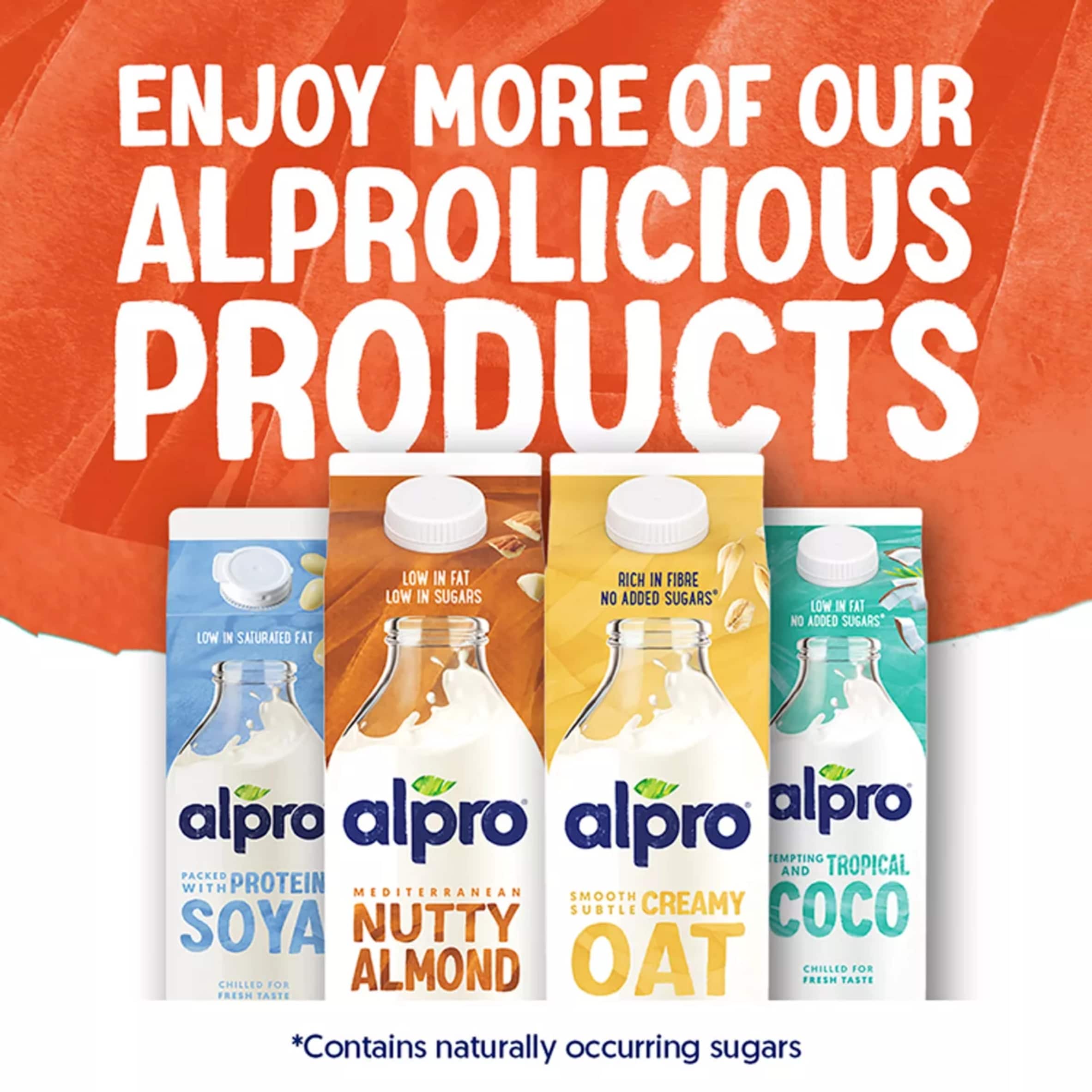Alpro Almond No Sugar Chilled Dairy Free Drink 1L thumbnail 5