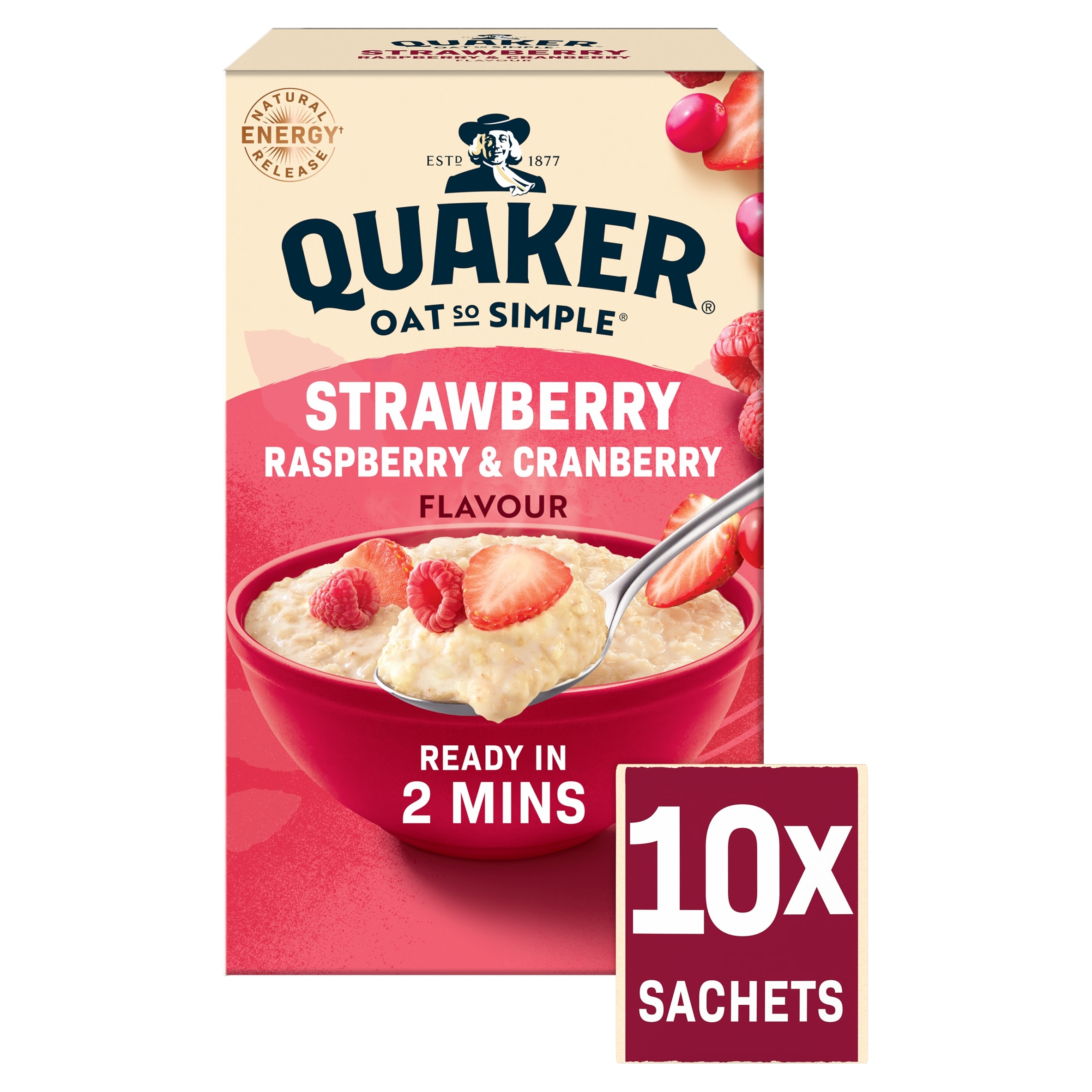 Quaker Oat So Simple Strawberry Raspberry & Cranberry Sachets Cereal