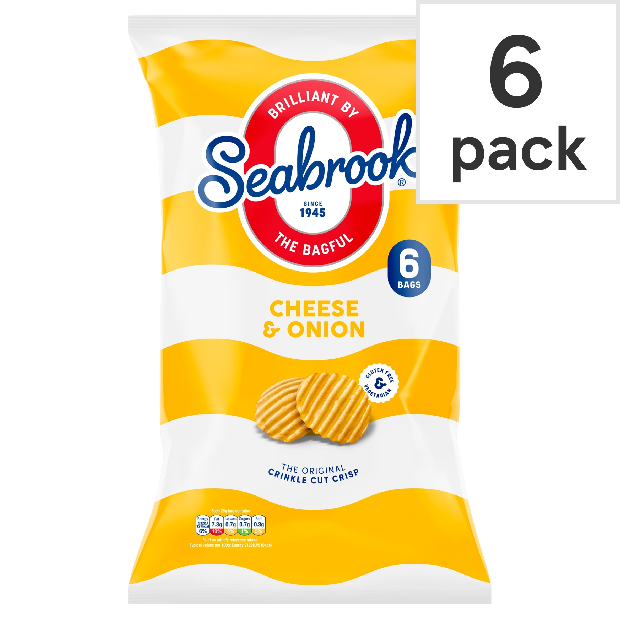 Seabrook Crinkle Cut Cheese & Onion Crisps