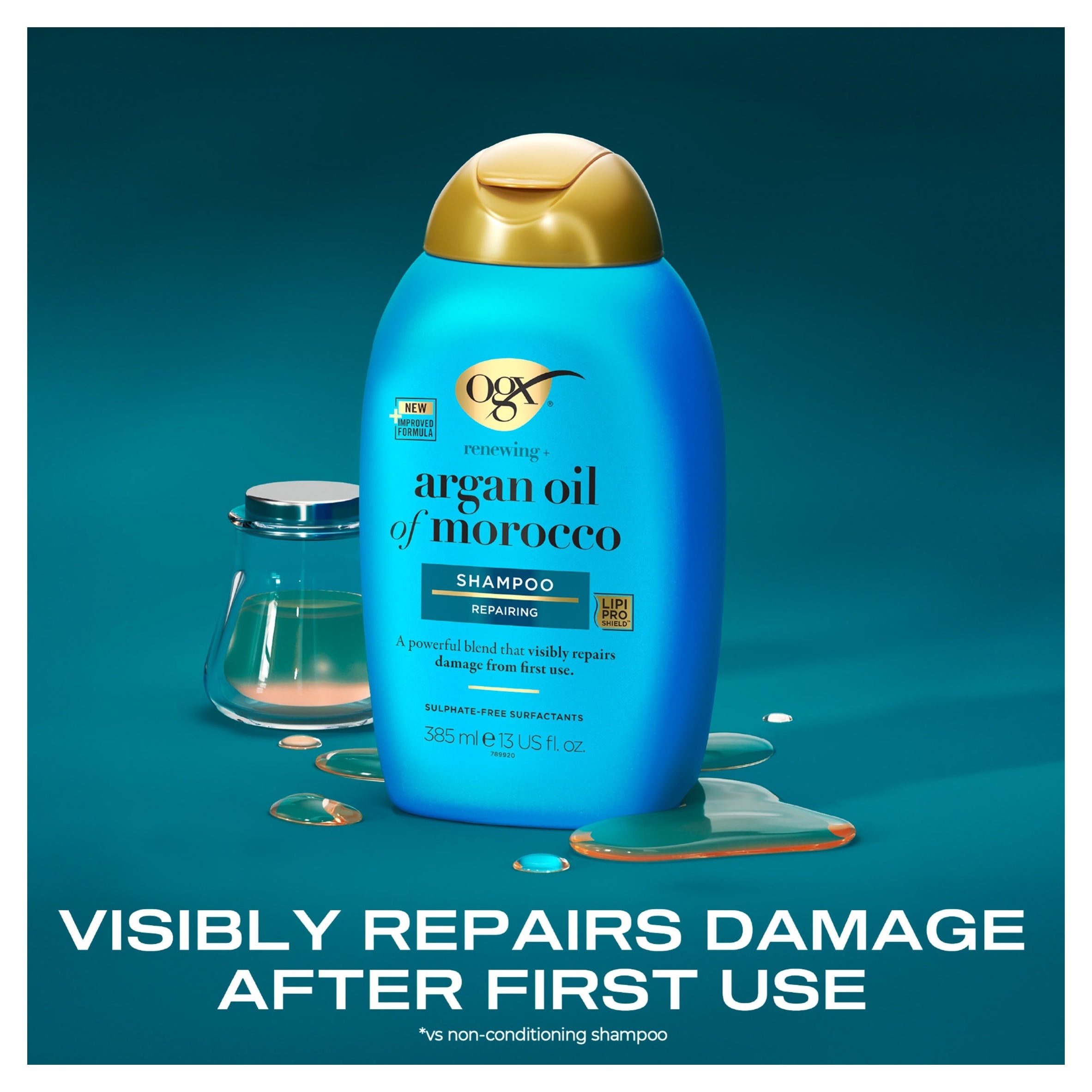 OGX Argan Oil of Morocco Hair Shampoo for Dry Damaged Hair 385ml thumbnail 2