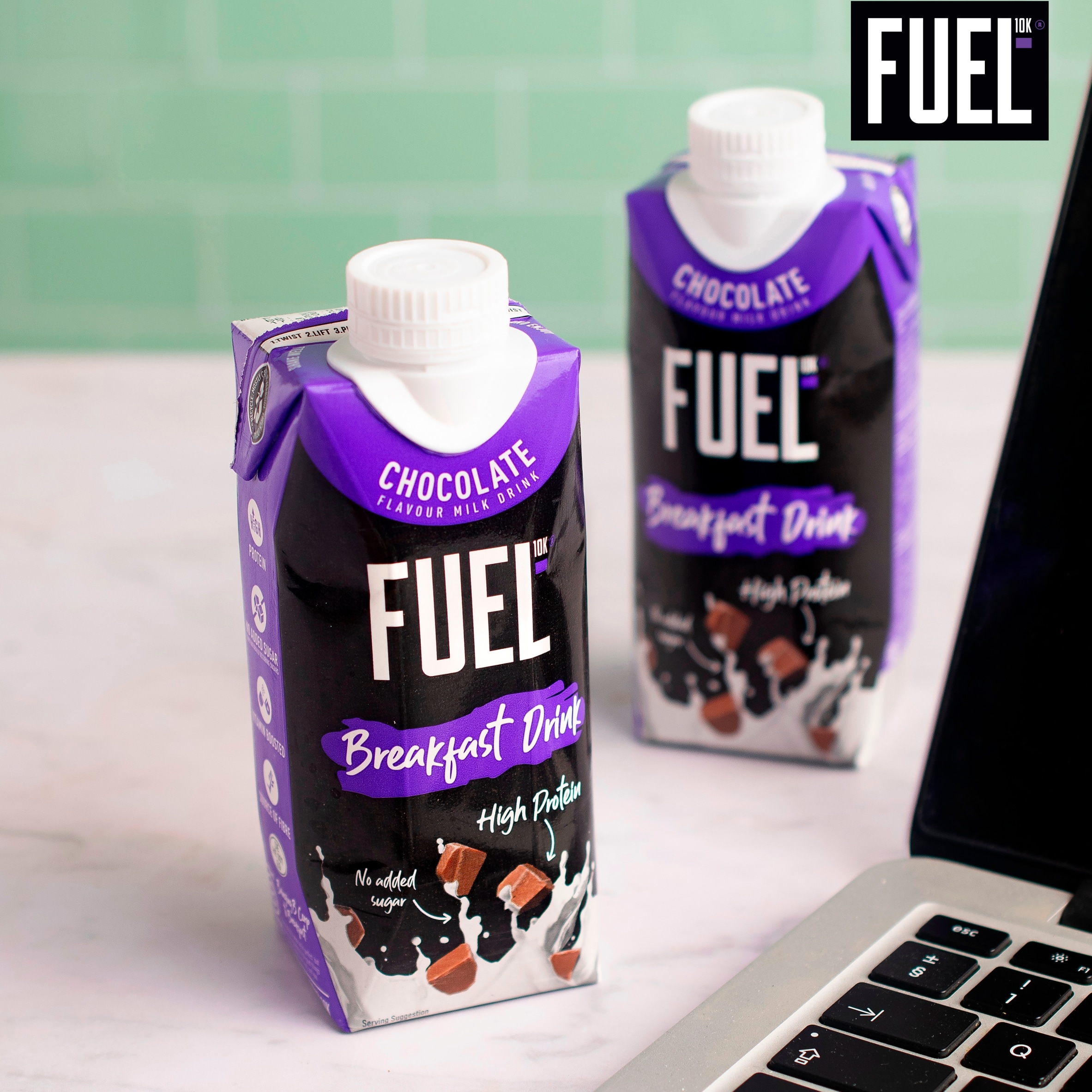FUEL10K Chocolate High Protein Milk Breakfast Drink 330ml thumbnail 4