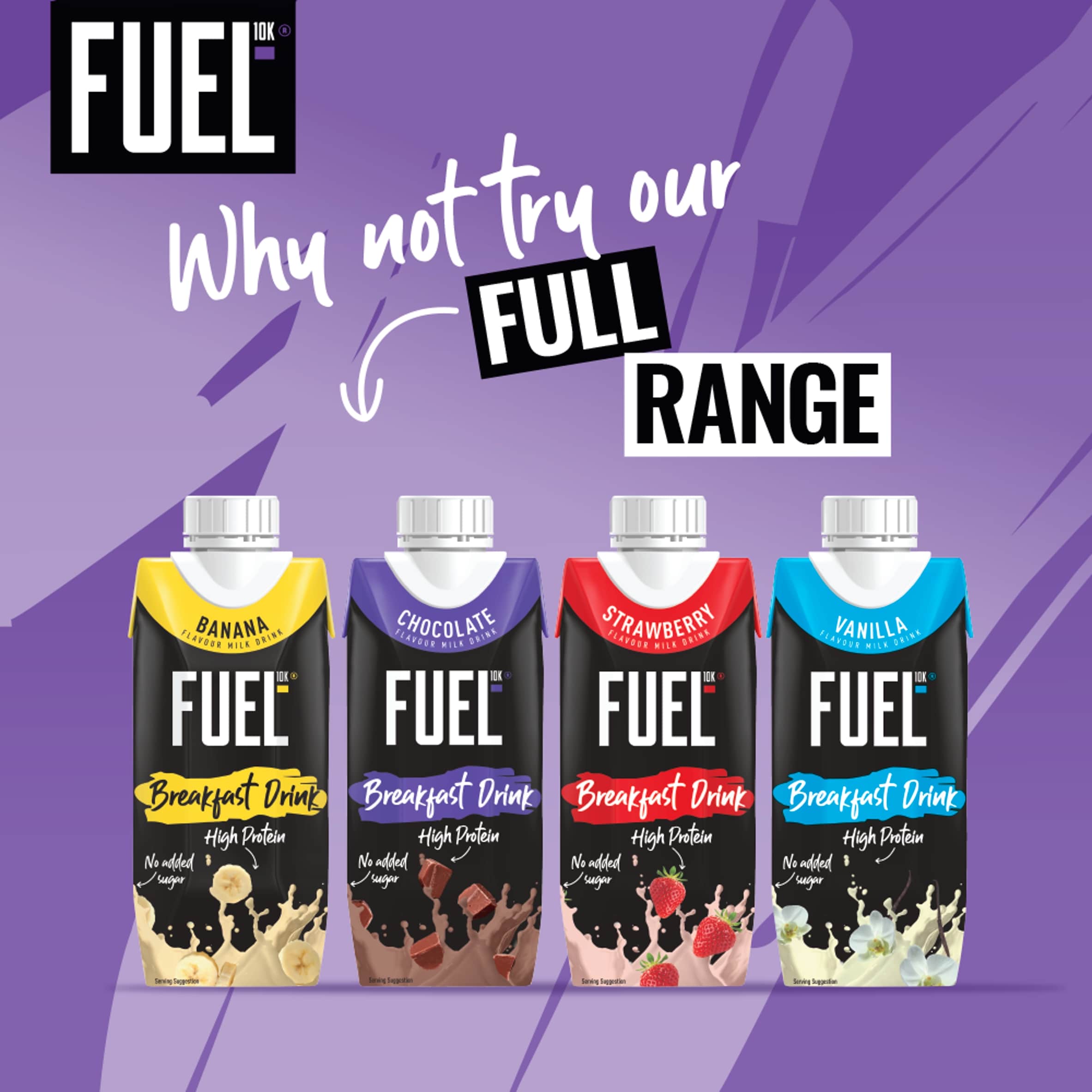 FUEL10K Chocolate High Protein Milk Breakfast Drink 330ml thumbnail 5