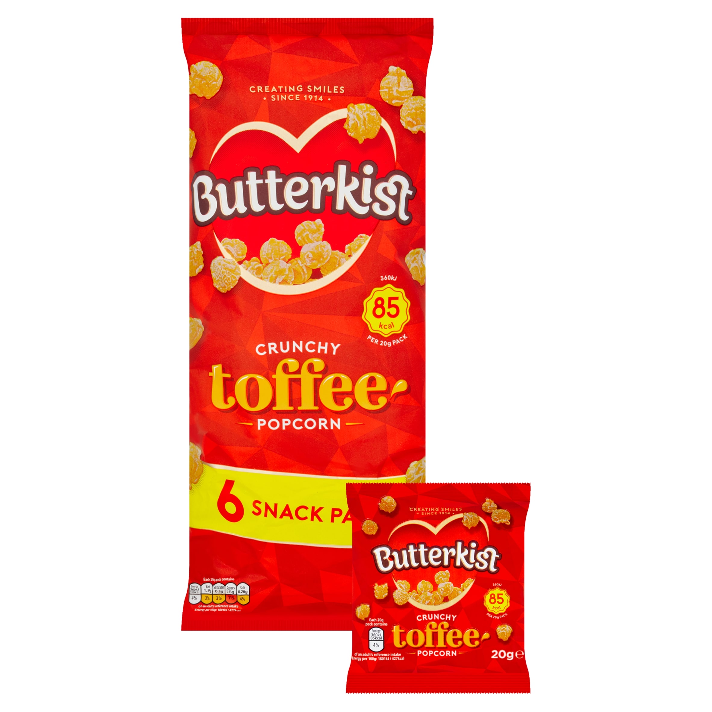 Butterkist Toffee Popcorn 6X20g thumbnail 2