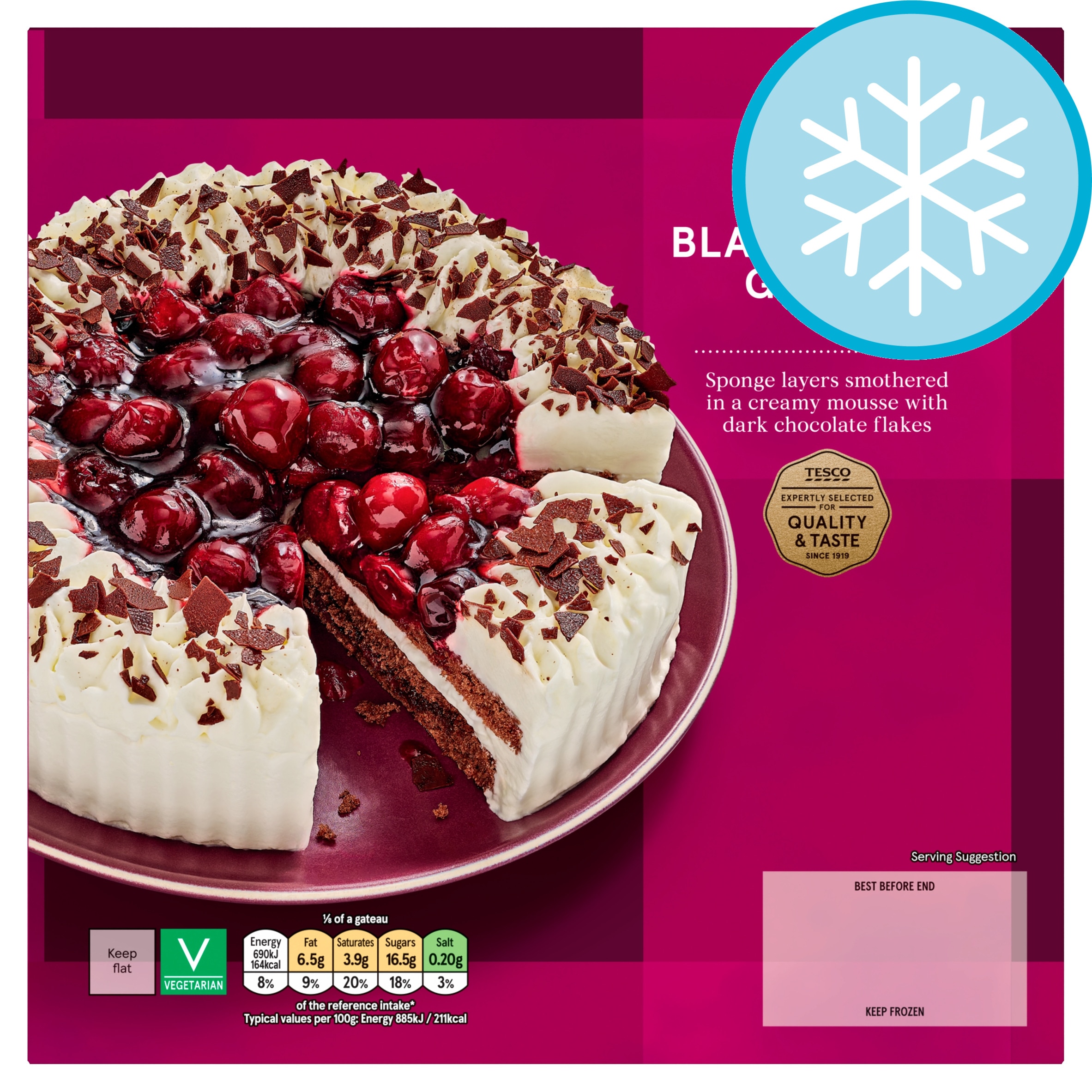 Tesco Black Forest Gateau 630G