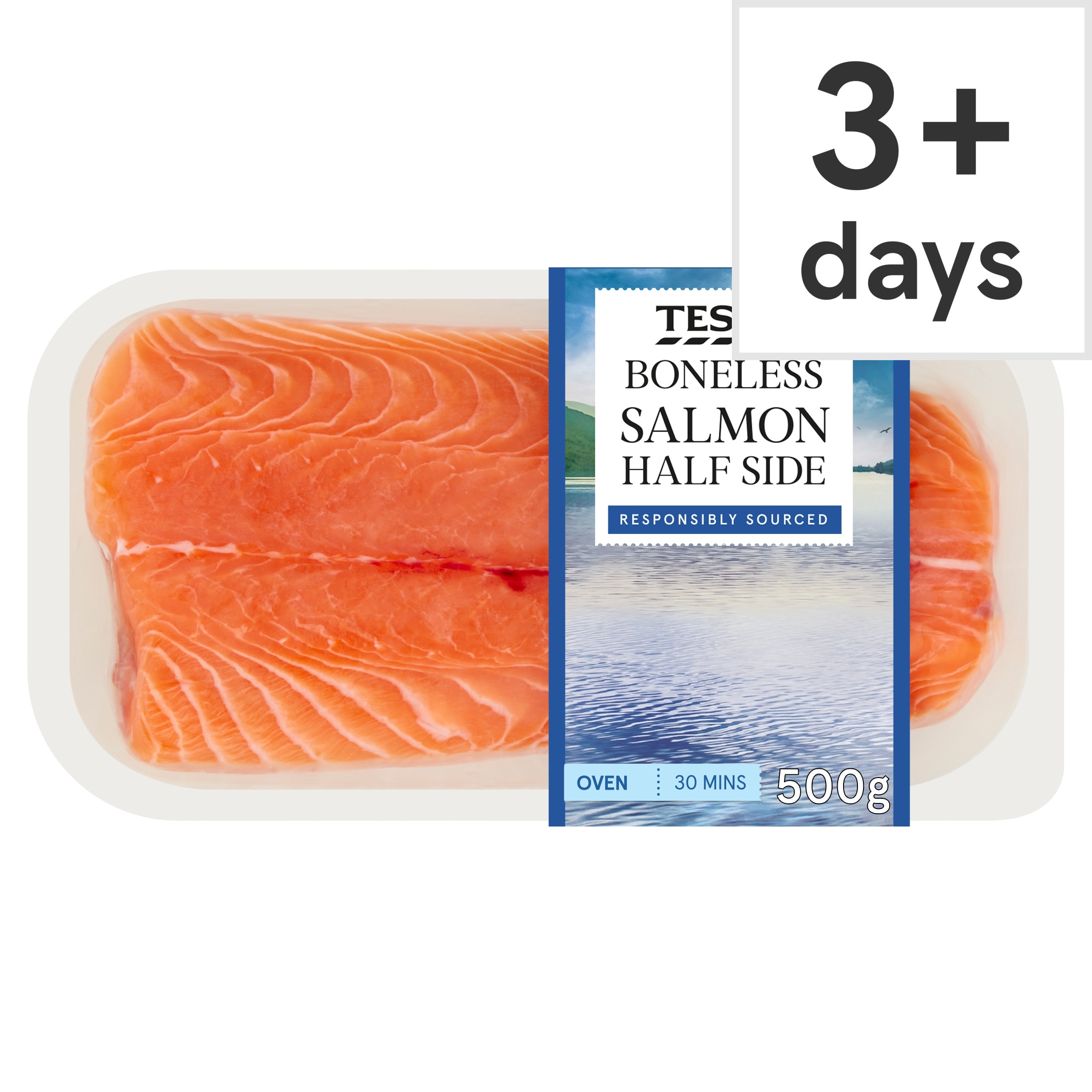 Tesco Boneless Salmon Half Side 500g