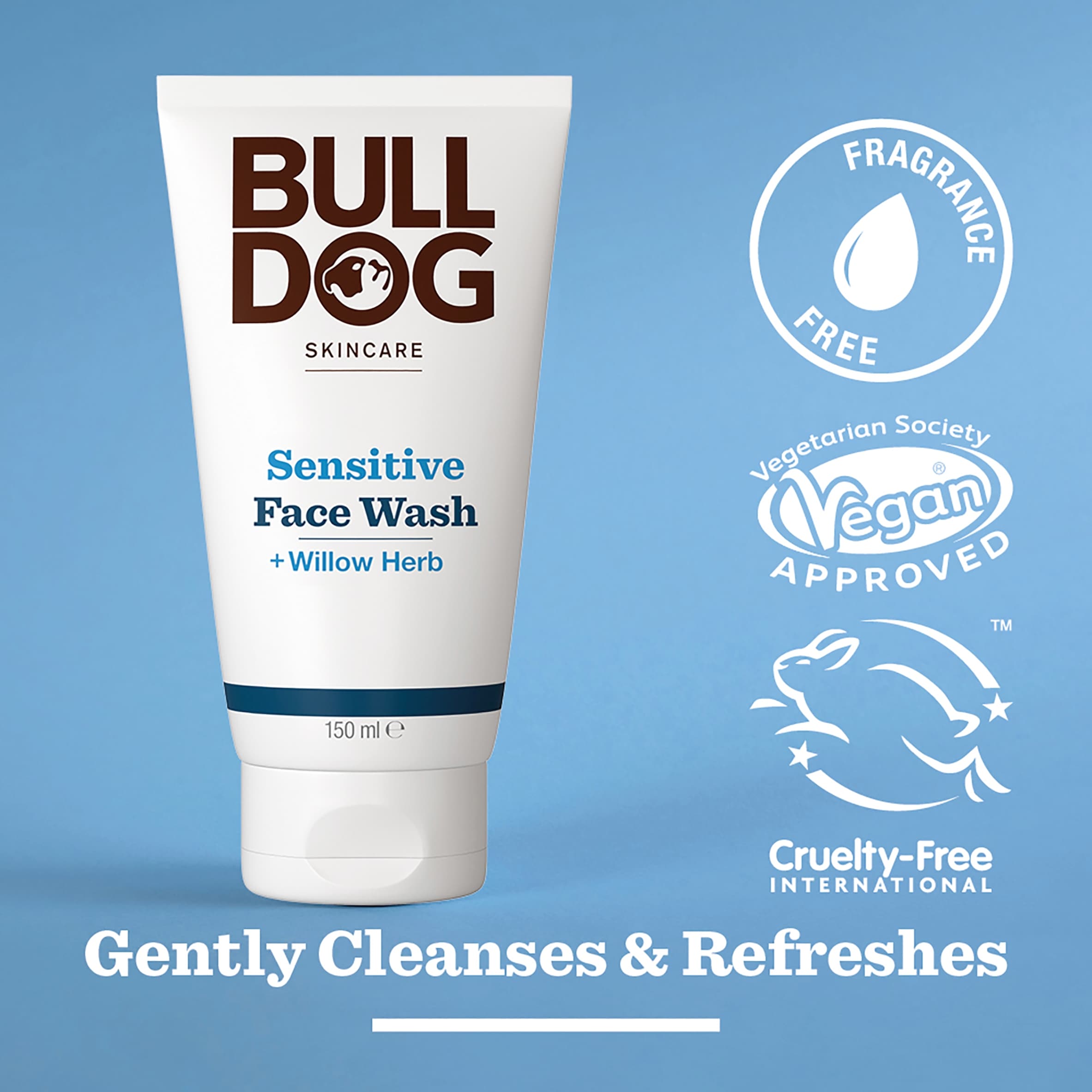 Bulldog Skincare Sensitive Men's Face Wash 150ml thumbnail 2