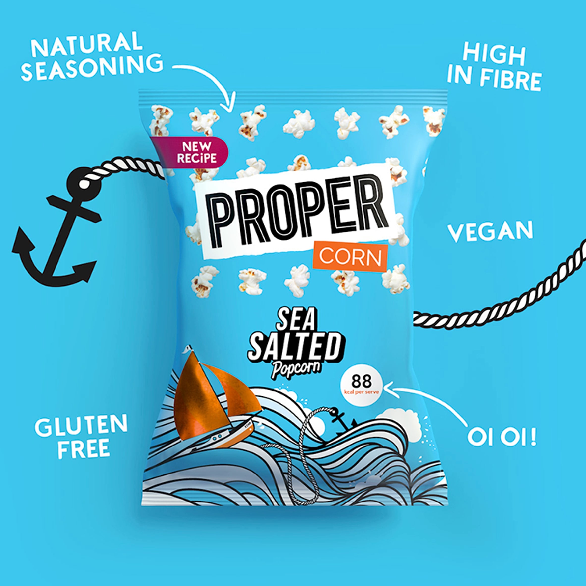 Proper Sea Salted Popcorn 70g thumbnail 2