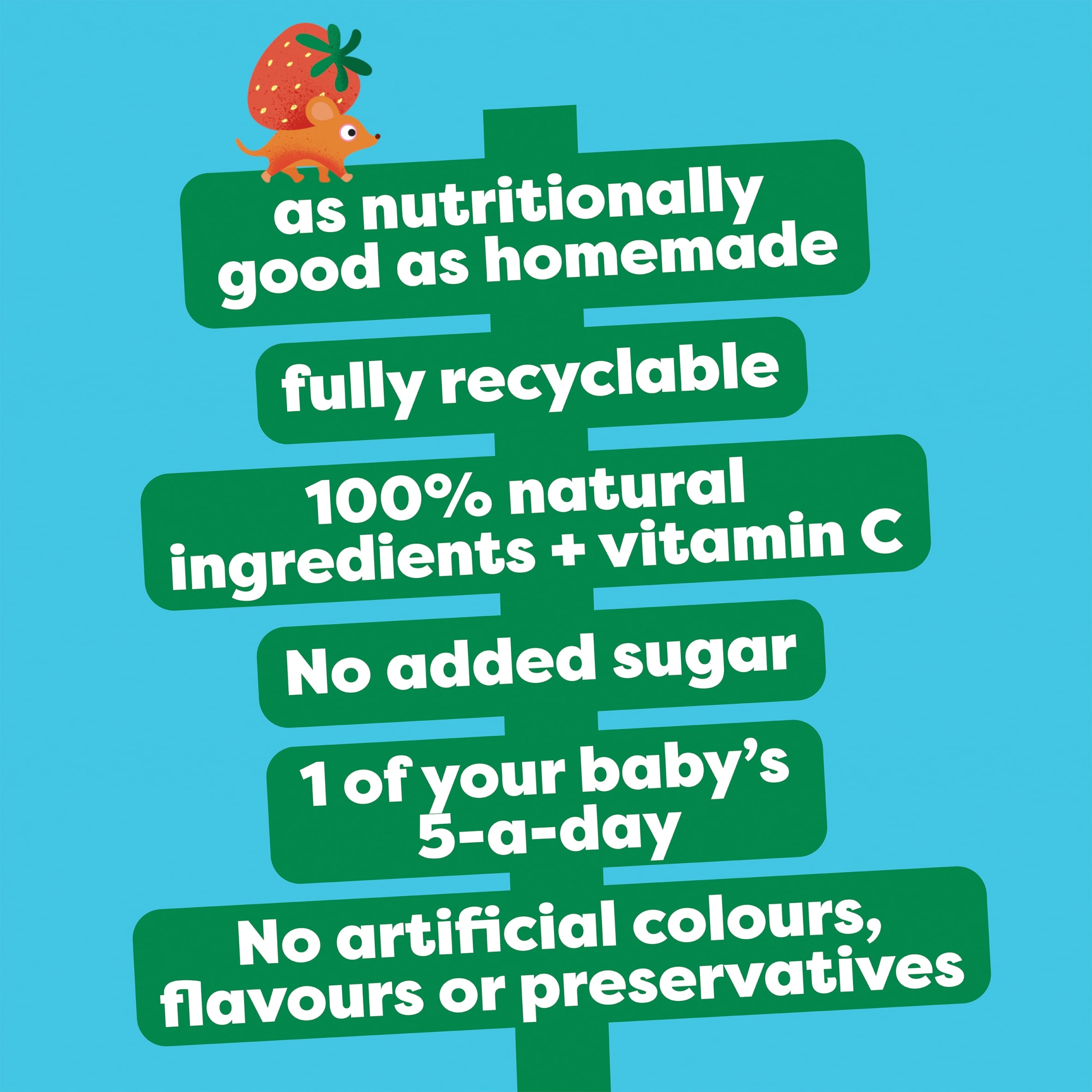 Heinz Apple & Strawberry Baby Food Fruit Puree Pouch 100g thumbnail 2