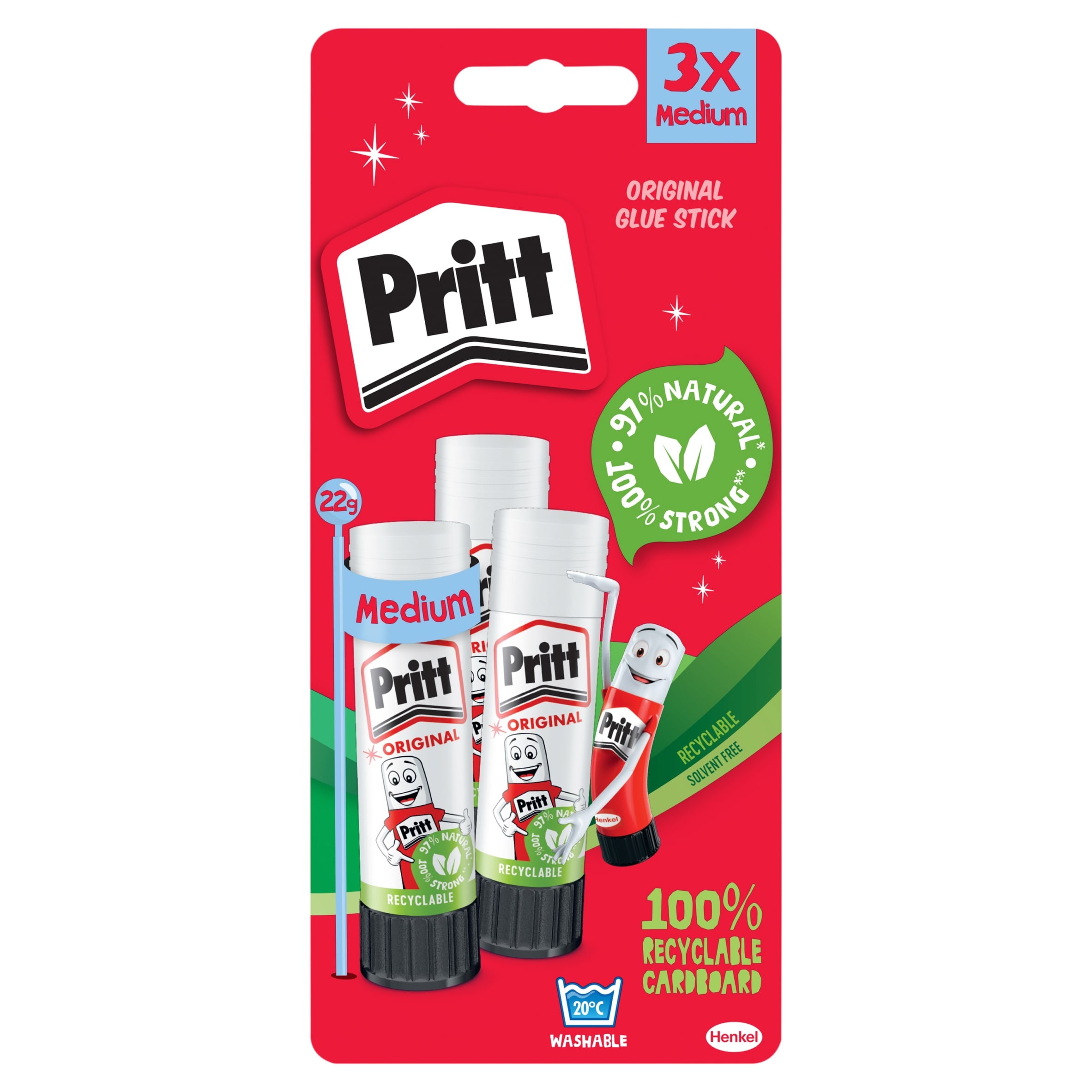 Pritt Stick Blistercard 3X22.0g