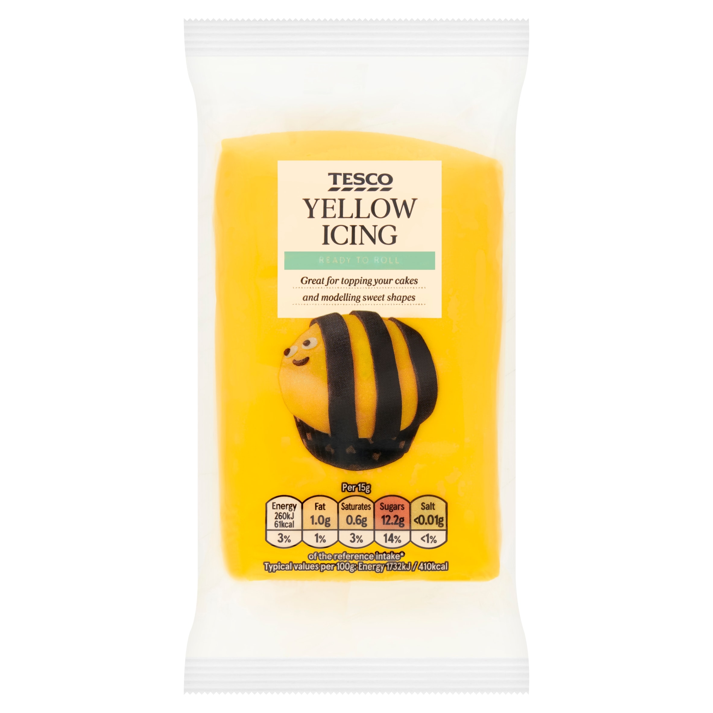 Tesco Ready To Roll Yellow Icing 250g
