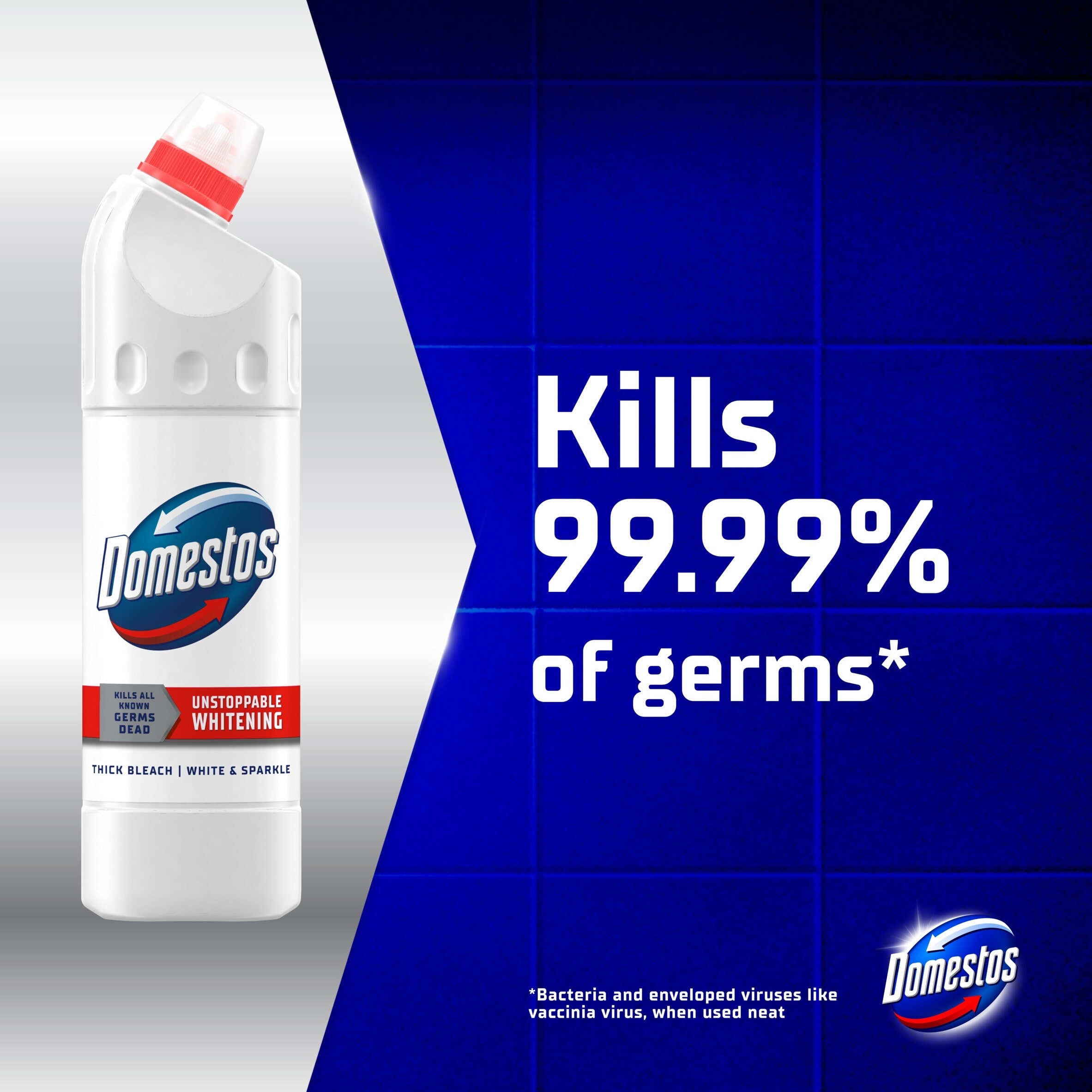 Domestos Bleach White & Sparkle Toilet Cleaner 750ml thumbnail 2