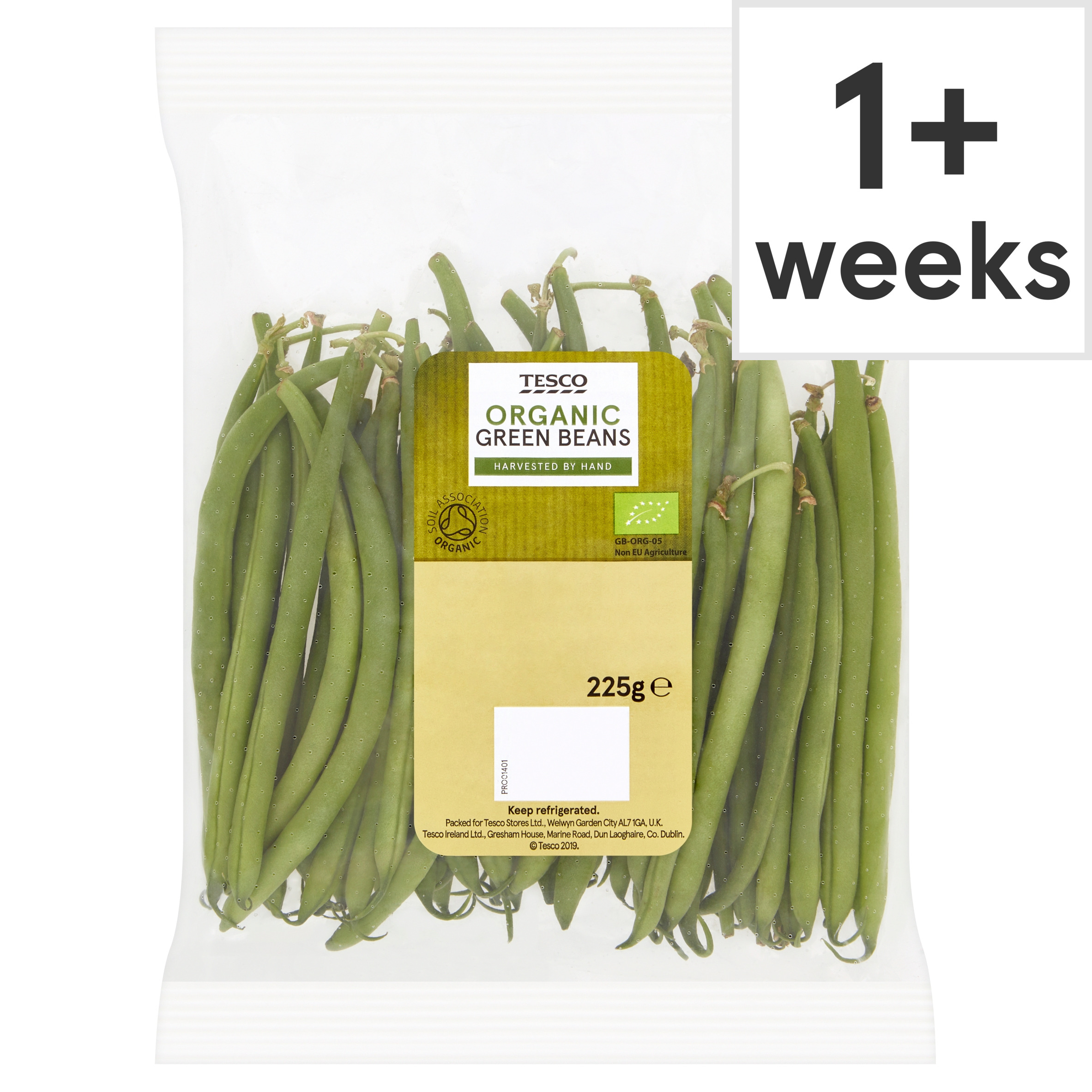 Tesco Organic Green Beans 225G