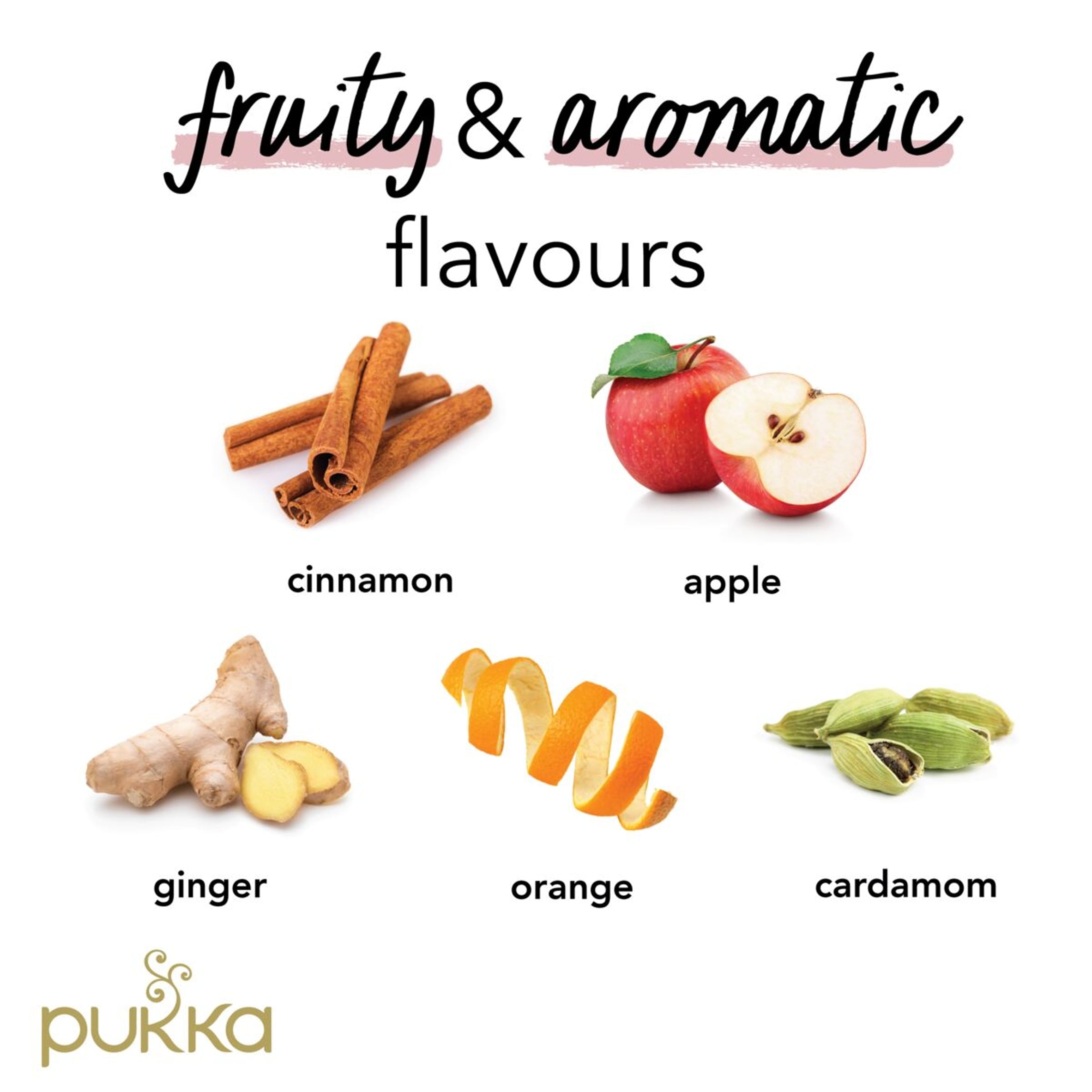 Pukka Organic Wild Apple & Cinnamon Herbal Tea with Ginger and Orange 20 Tea Bags 40g thumbnail 3