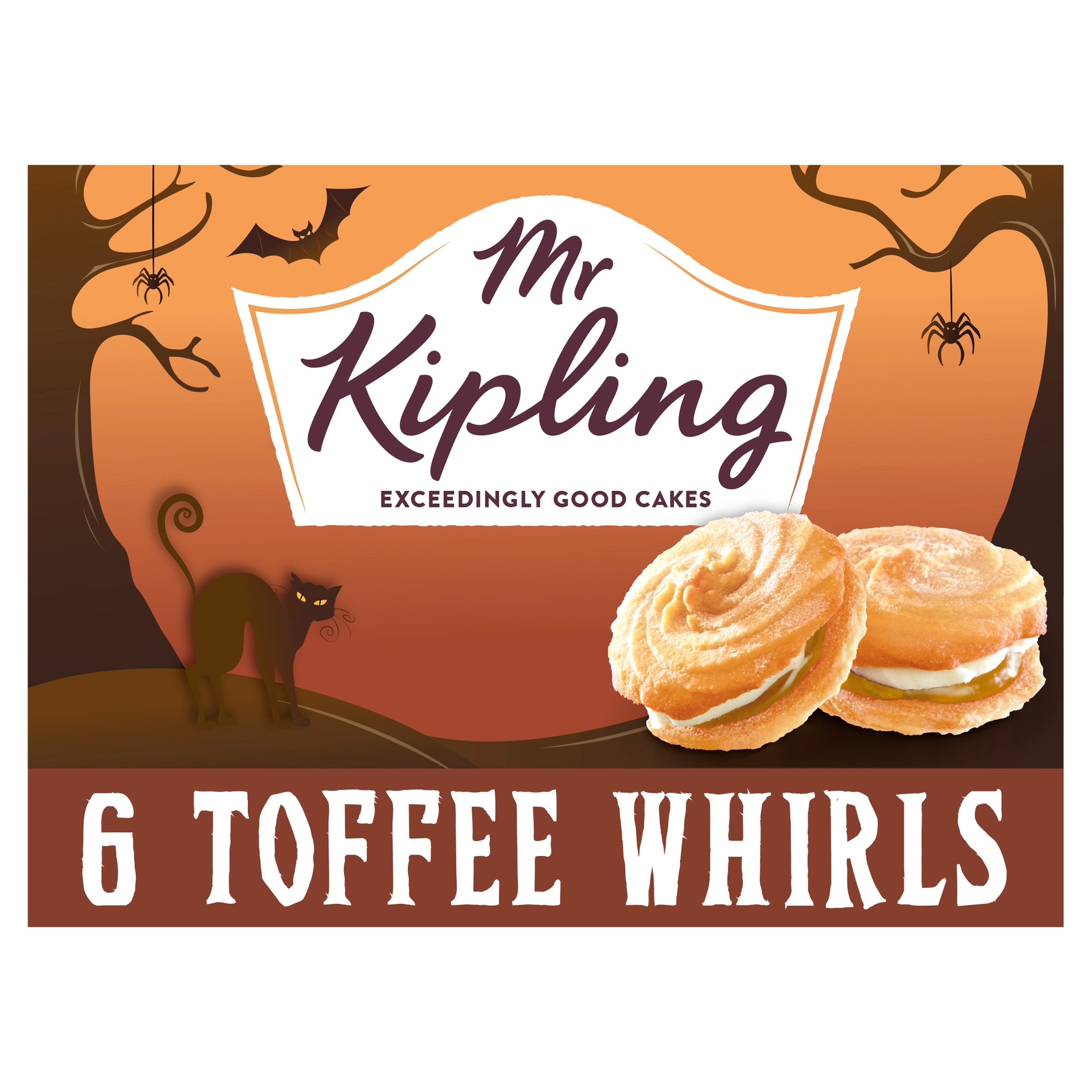 Mr Kipling Toffee Viennese Whirls Cakes 6 Pack