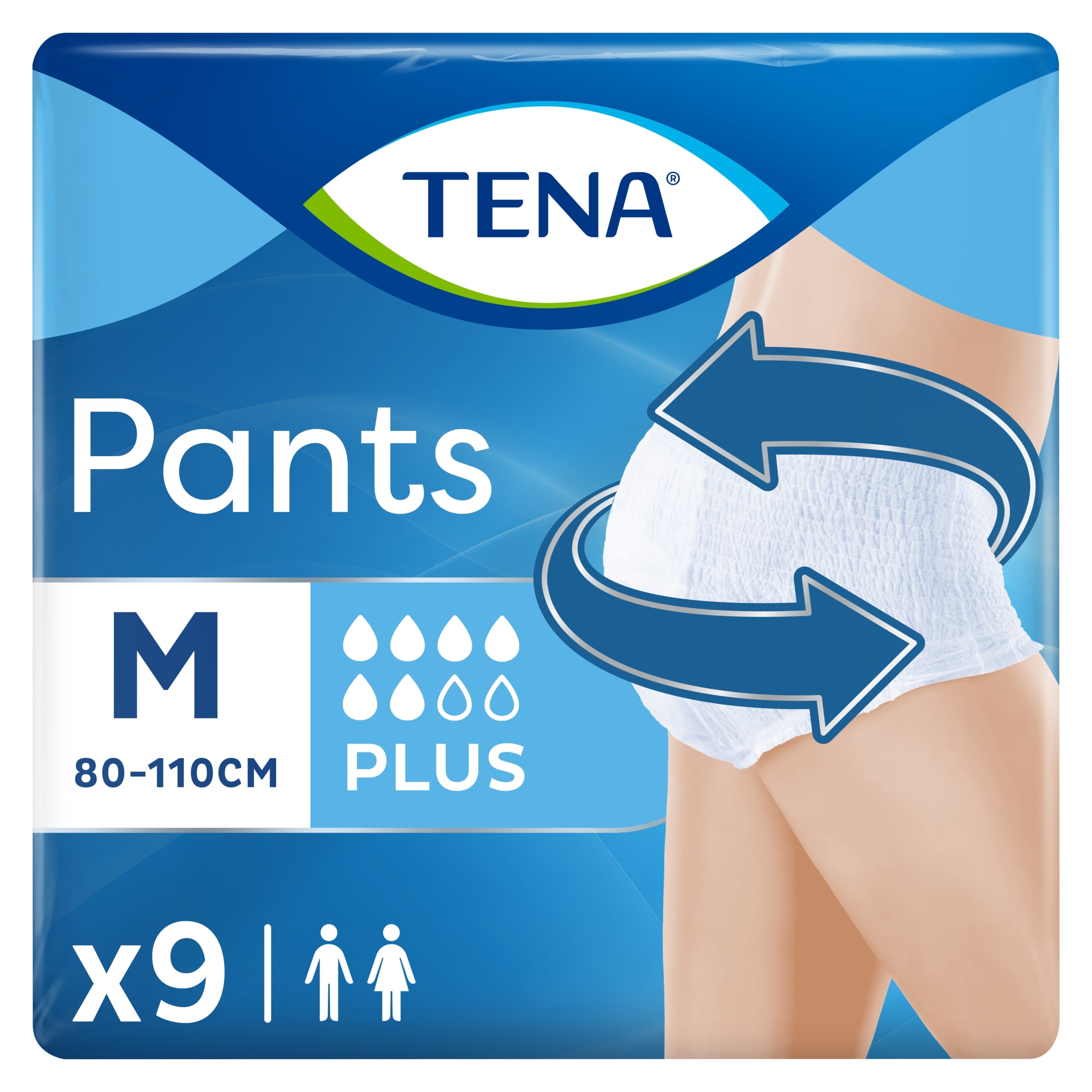 Tena Plus Medium BW Pants 9 Pack