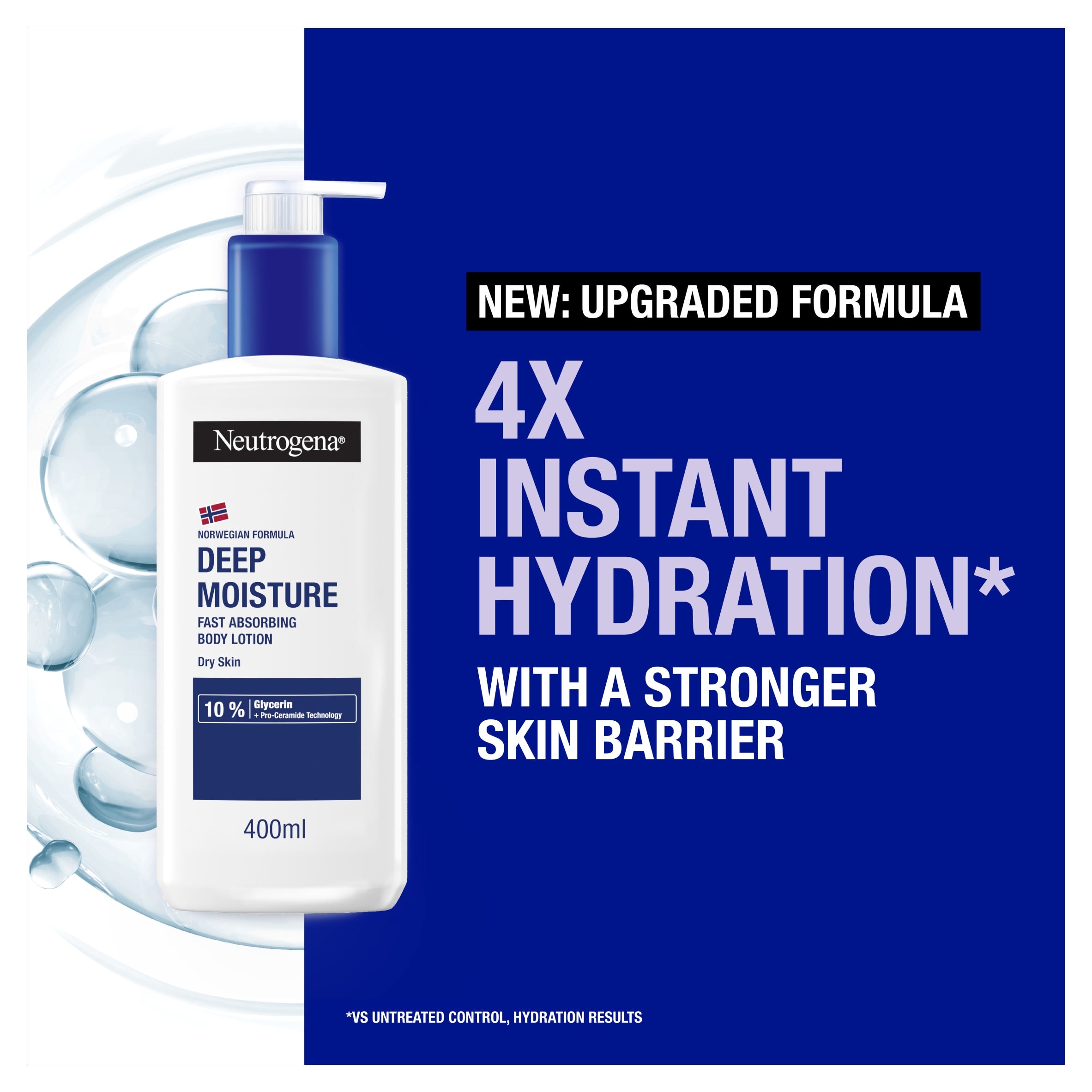 Neutrogena Deep Moisture Fast-Absorbing Body Lotion Moisturiser 400ml thumbnail 3