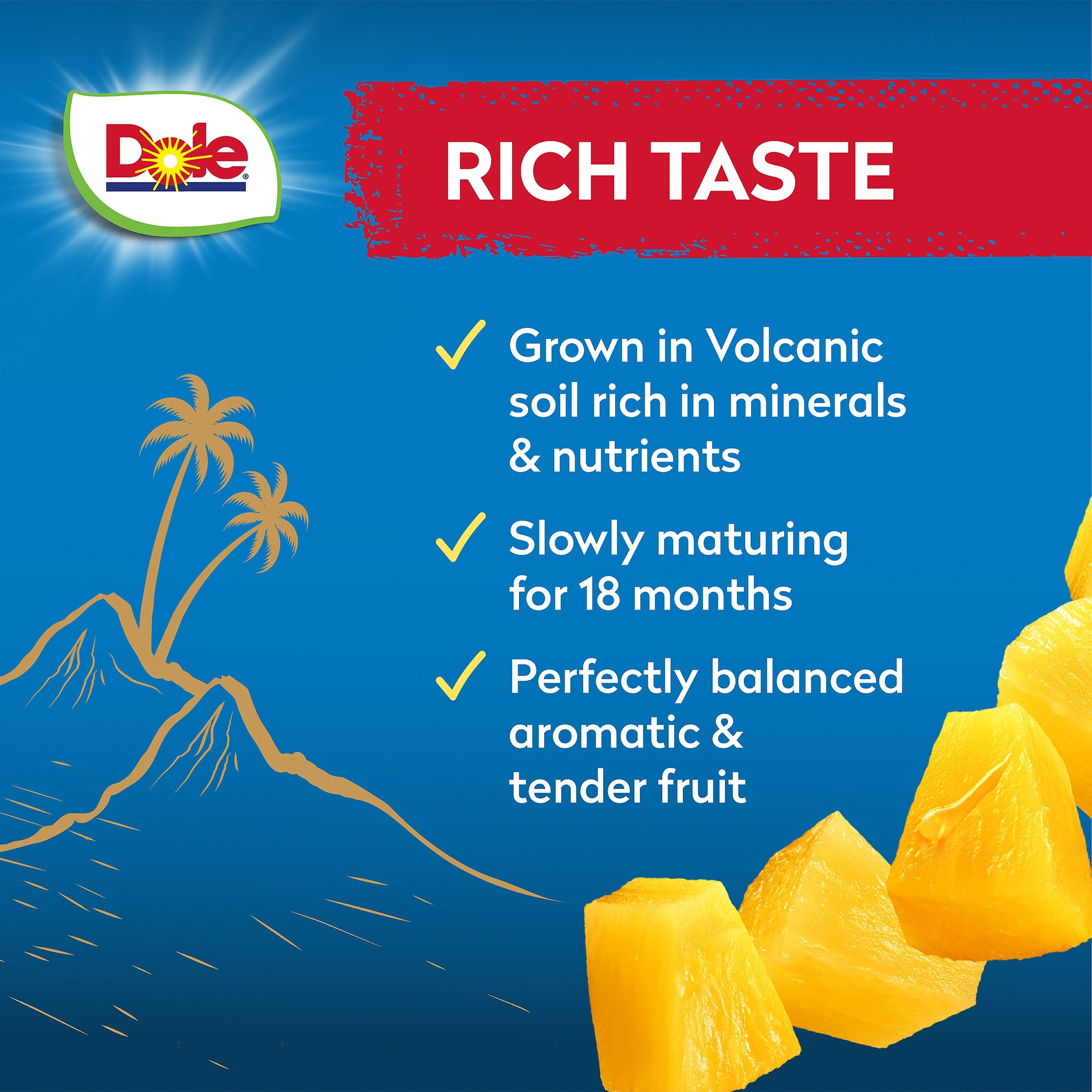 Dole Gold Pineapple Chunks In Juice 432G thumbnail 3