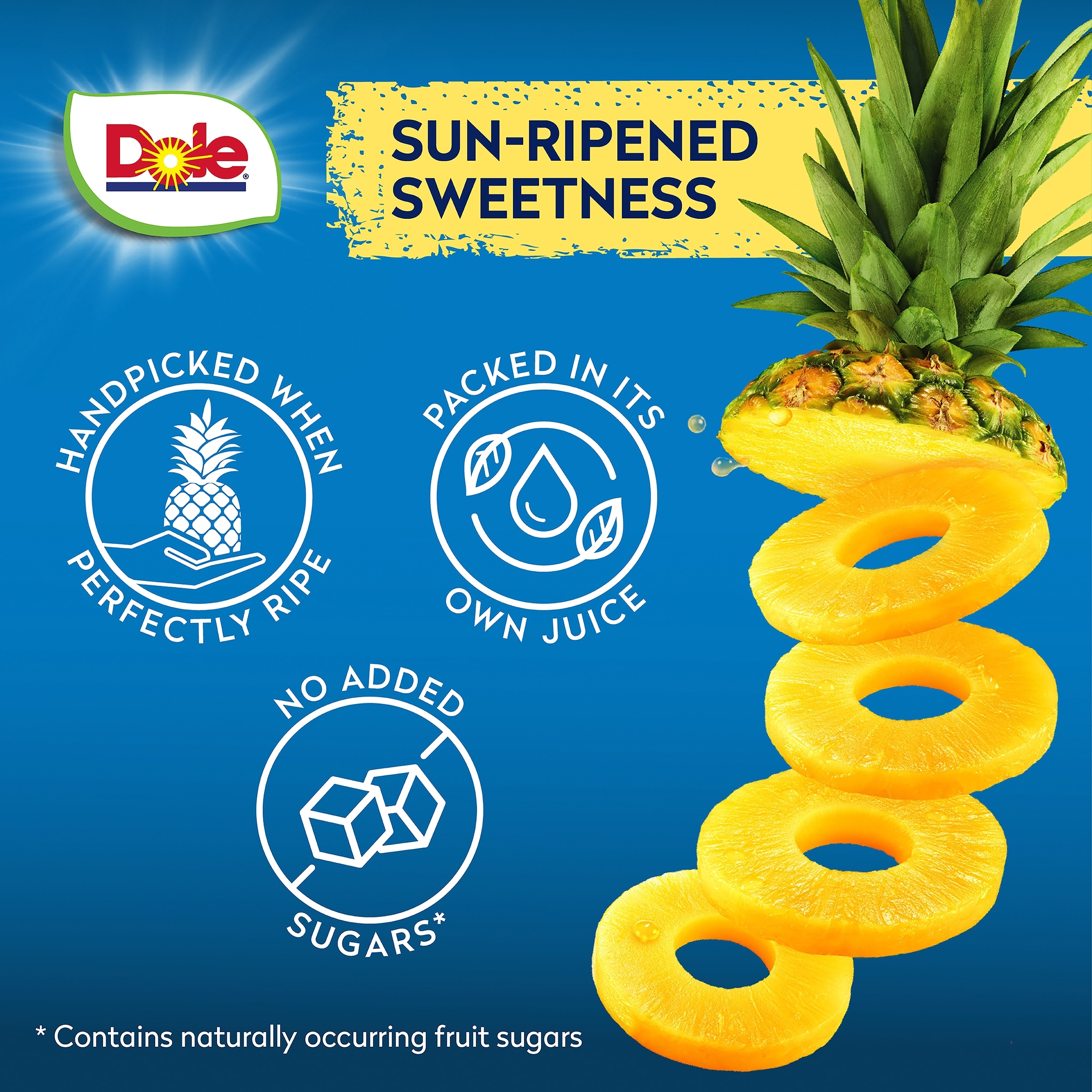 Dole Gold Pineapple Slices In Juice 432G thumbnail 2