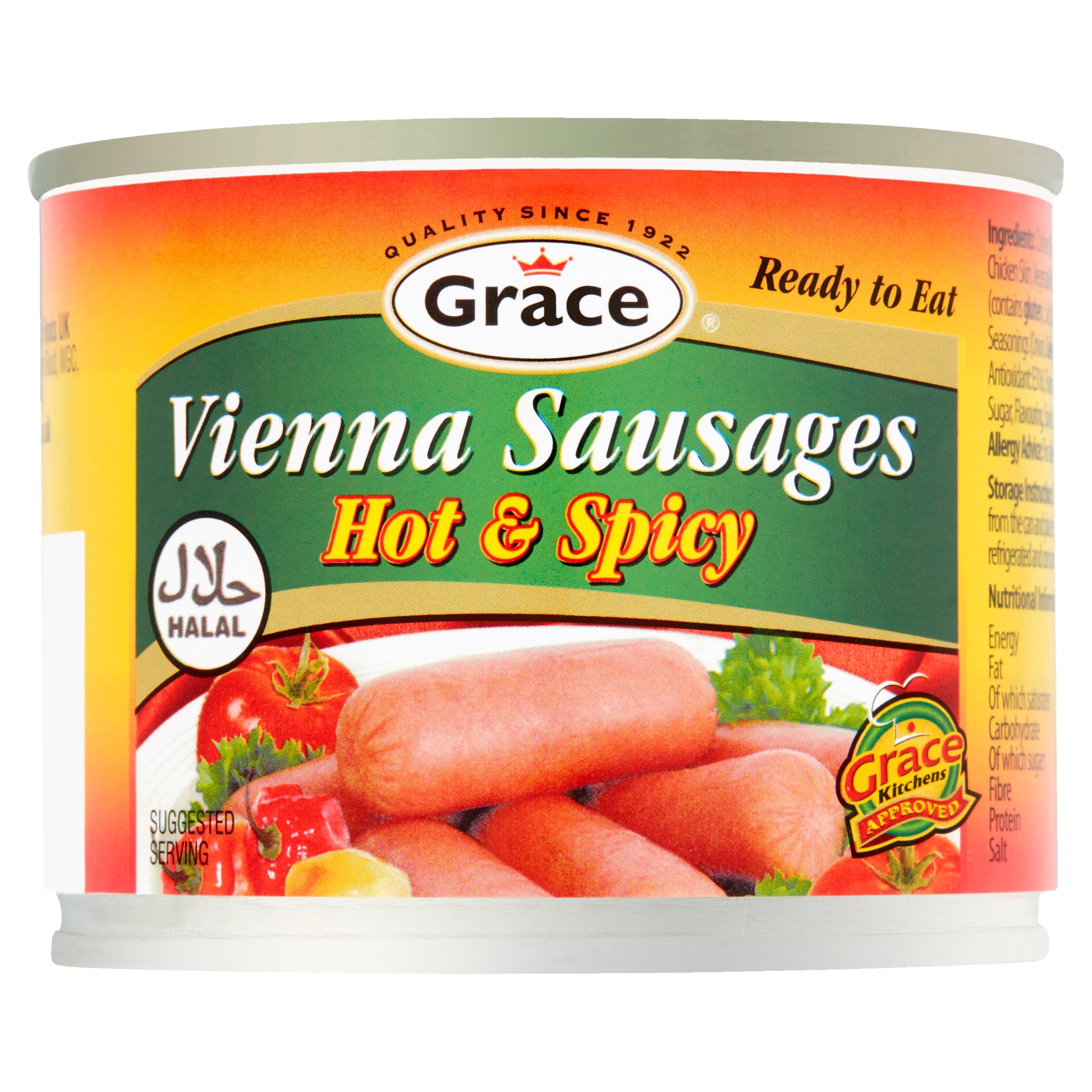 Grace Vienna Sausages Hot & Spicy Halal