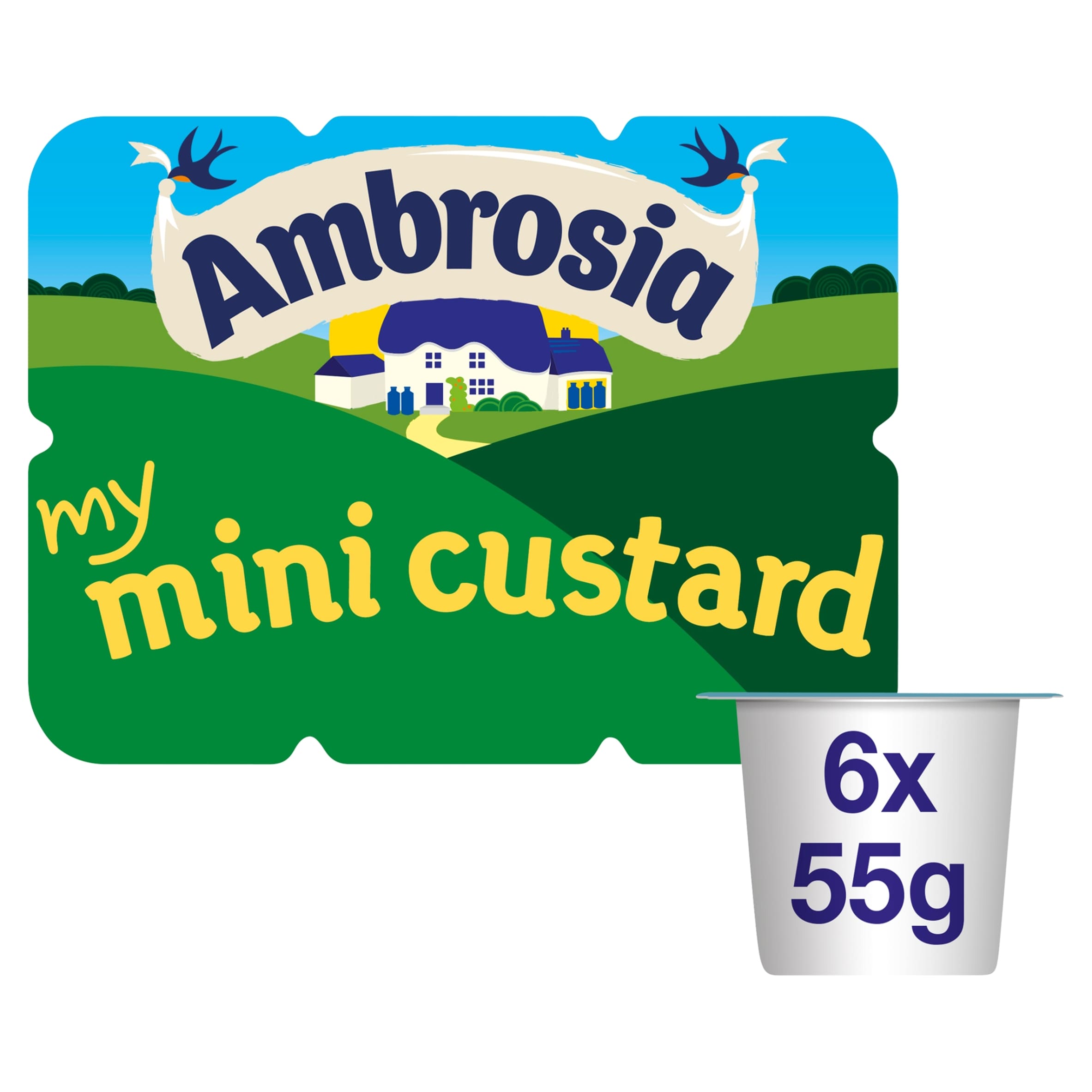 Ambrosia Mini Custard Dessert Snack Pots