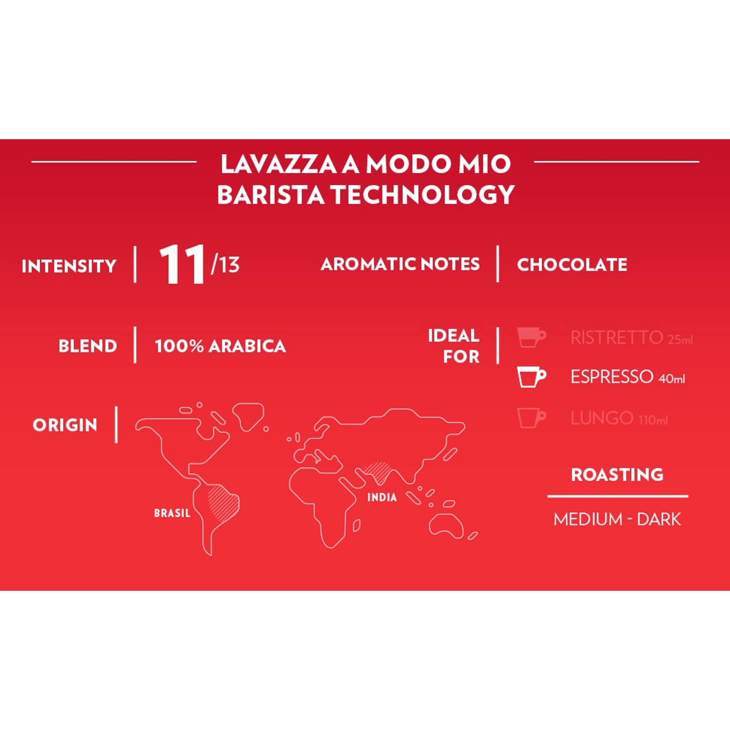 Lavazza A Modo Mio Passionale Coffee 16 Capsules thumbnail 2