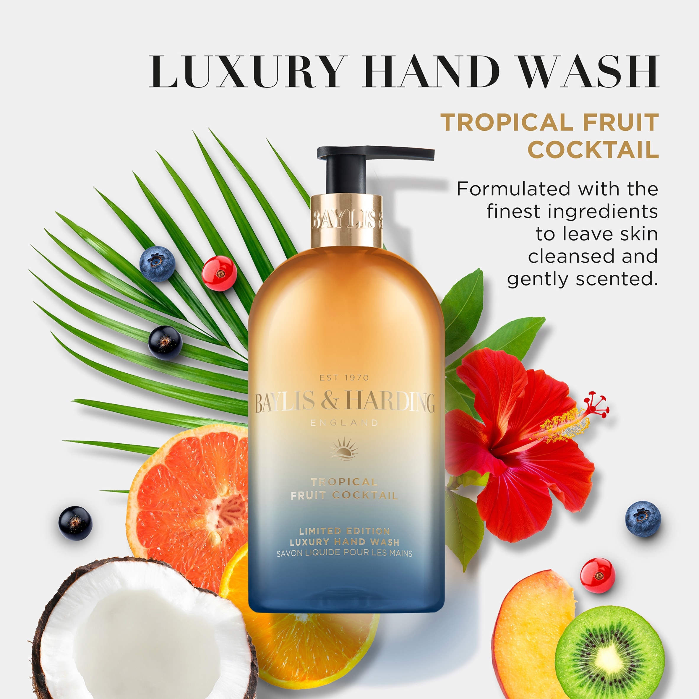 Baylis & Harding Signature Tropical Fruit Cocktail Hand Wash 500ml thumbnail 2