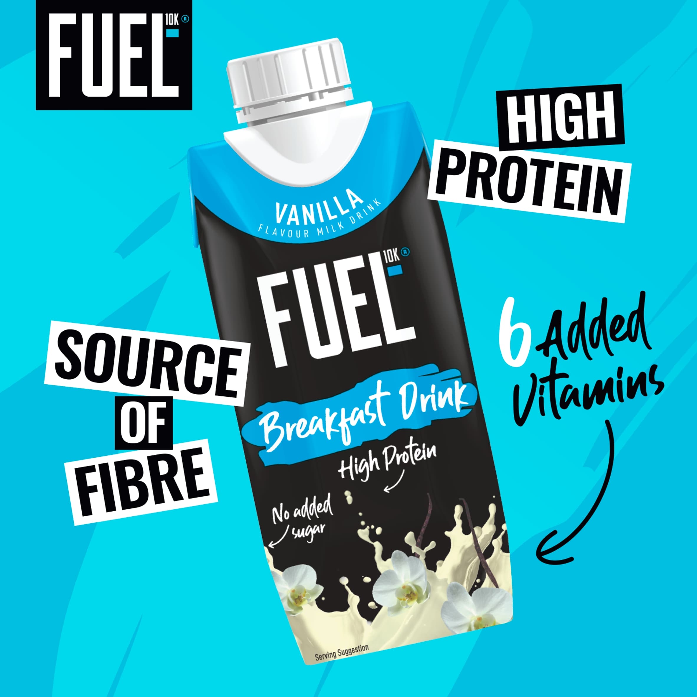 FUEL10K Vanilla High Protein Milk Breakfast Drink 330ml thumbnail 2