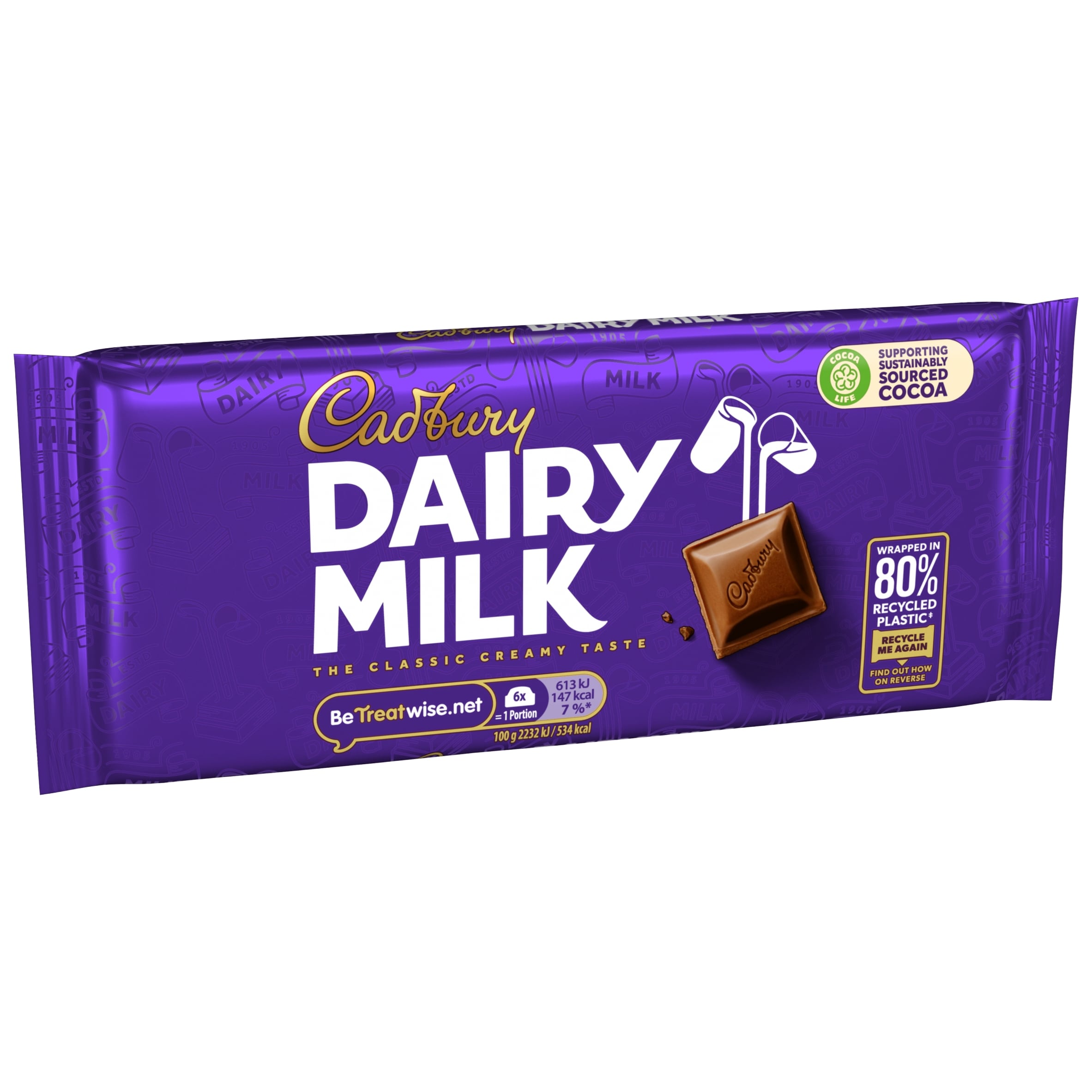 Cadbury Dairy Milk Chocolate Bar 110g thumbnail 3