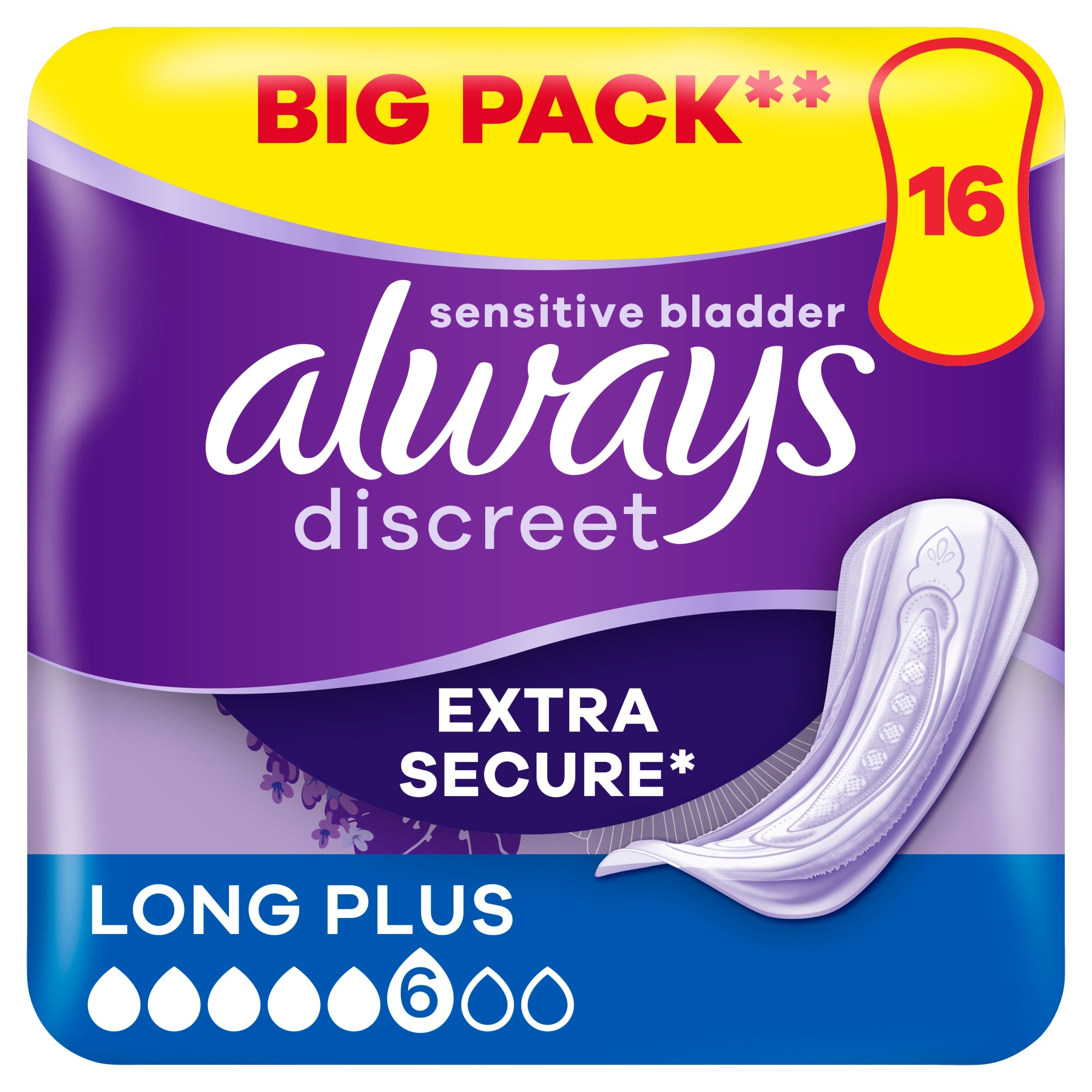 Always Discreet Incontinence Pads Long Plus
