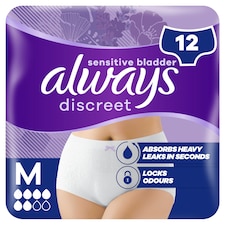 Always Discreet Incontinence Pants Normal Medium 12 Pack