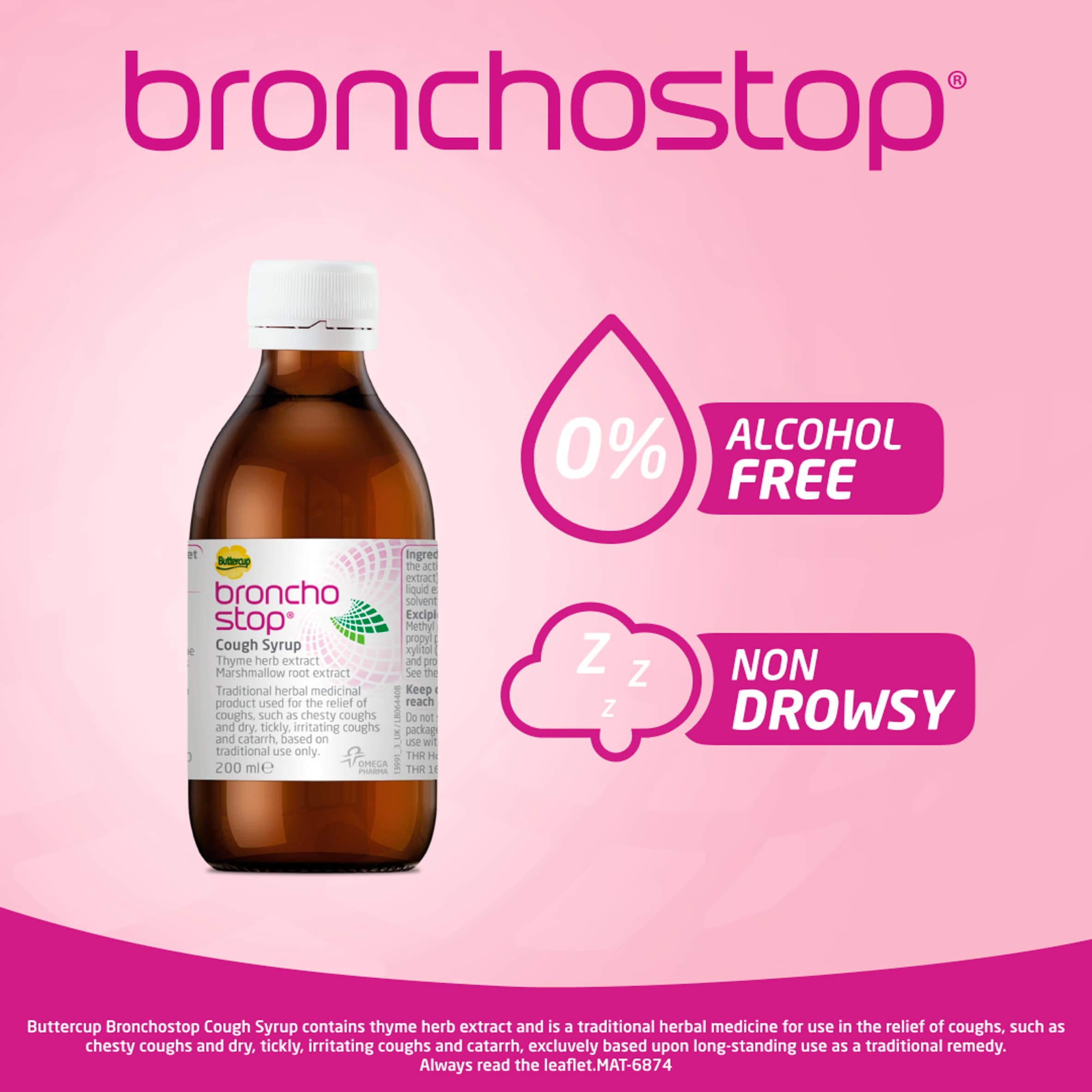 Buttercup Bronchostop Cough Relief Syrup 200ml thumbnail 4