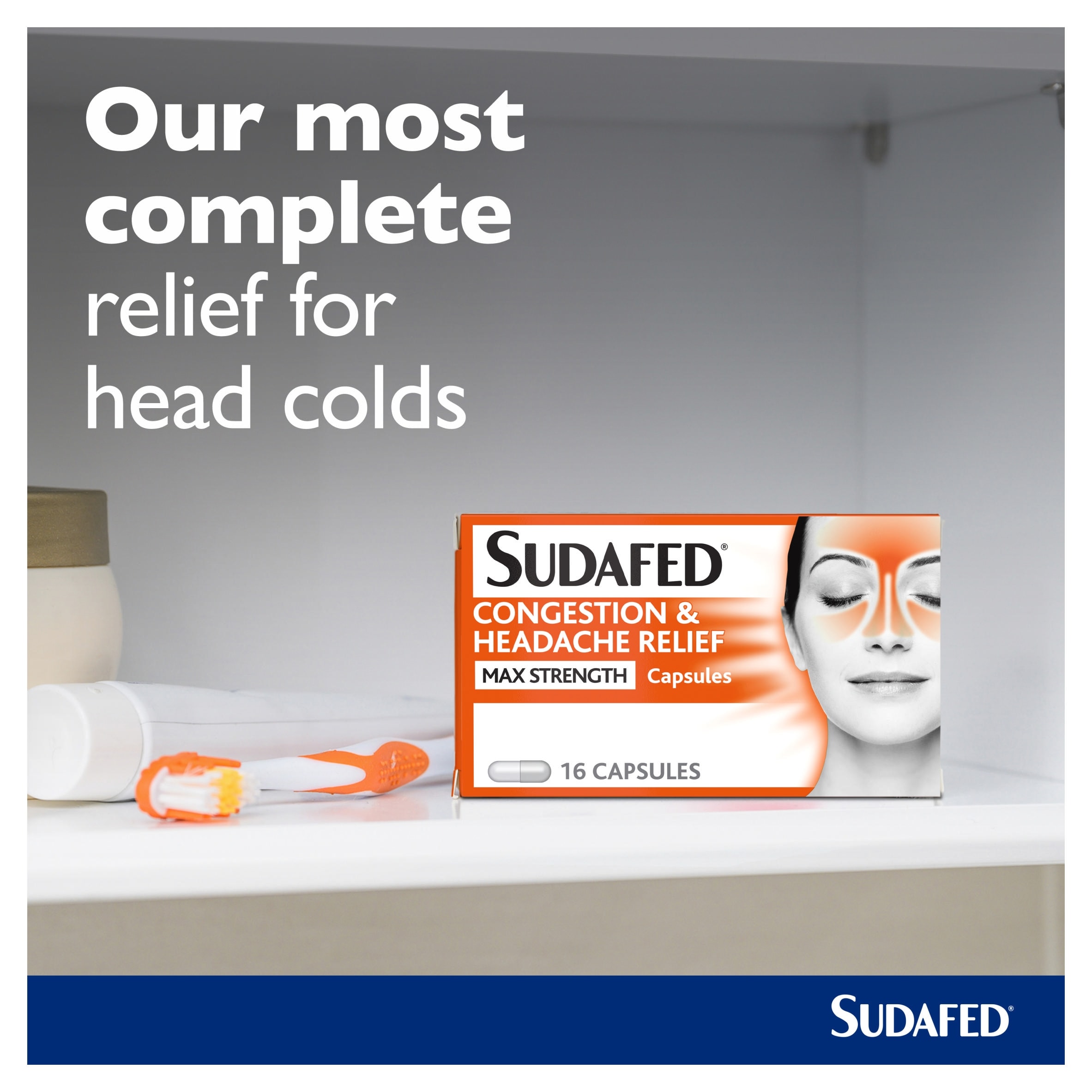 Sudafed Congestion & Headache Relief Max Strength Capsules 16s thumbnail 5