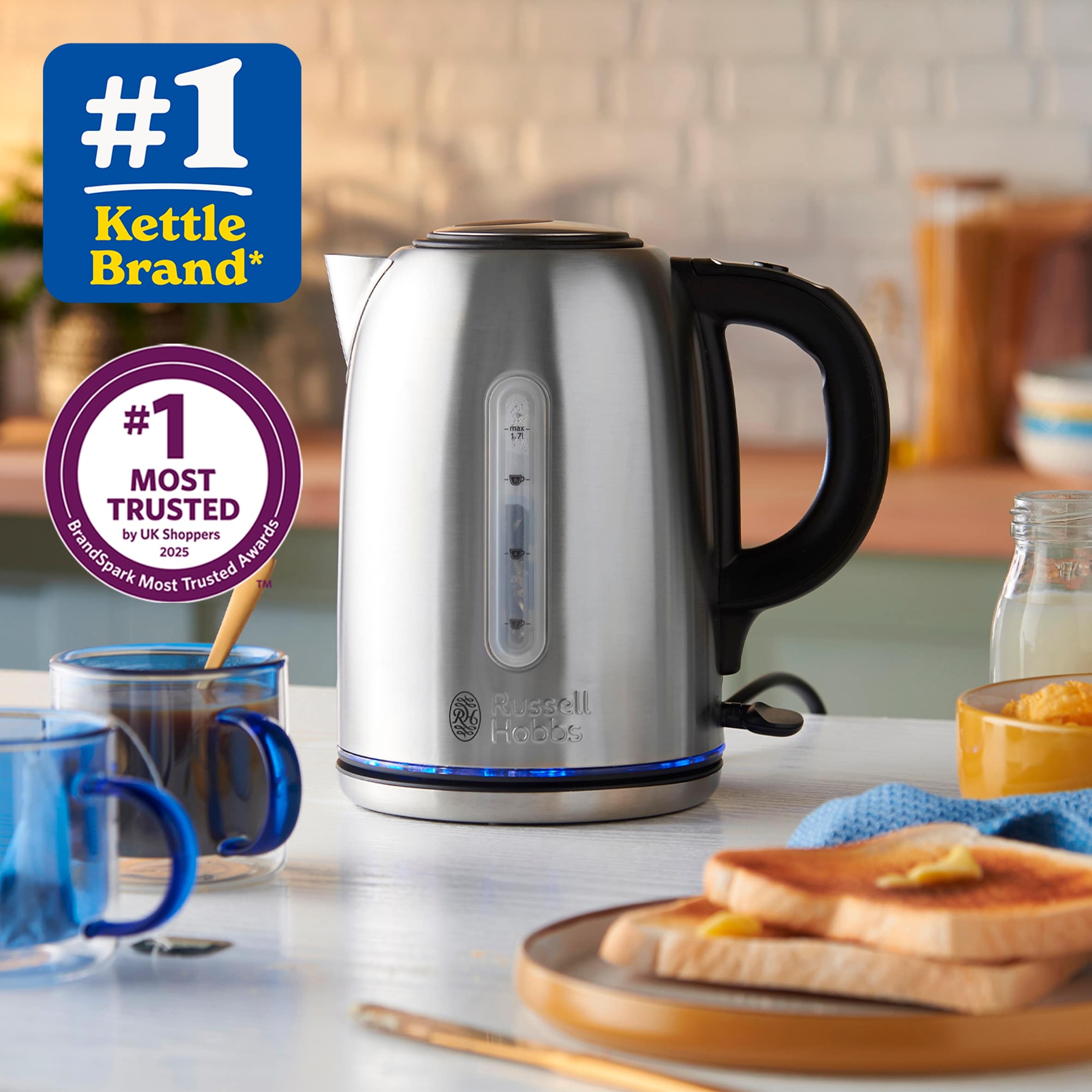 Russell Hobbs Quiet Boil Stainless Steel Kettle thumbnail 3