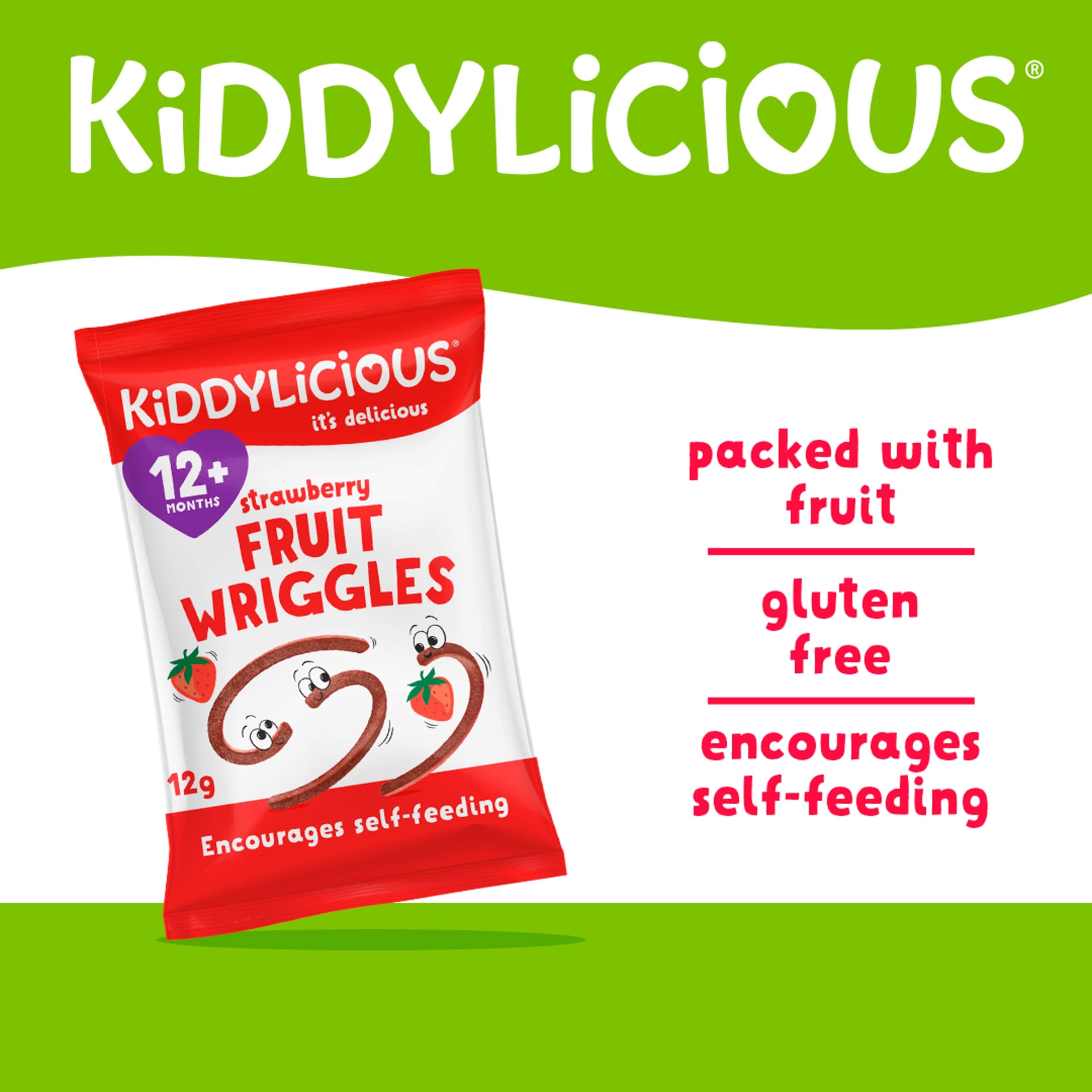 Kiddylicious Multi Wriggles Strawberry 48G thumbnail 2
